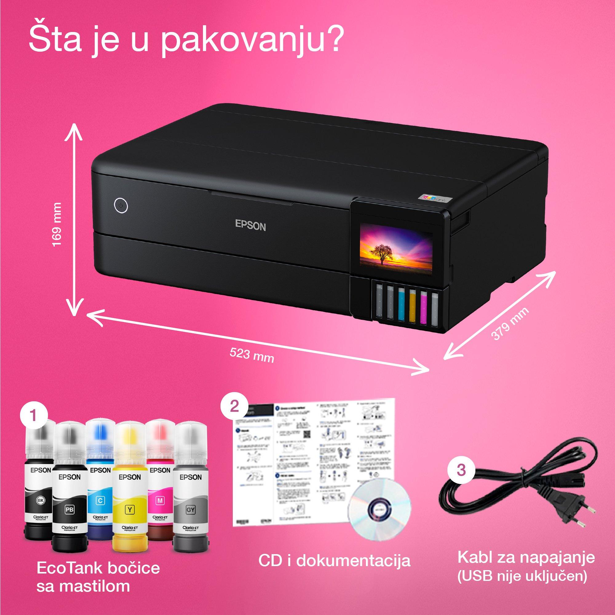 Epson L8180 - Šta dolazi u kutiji