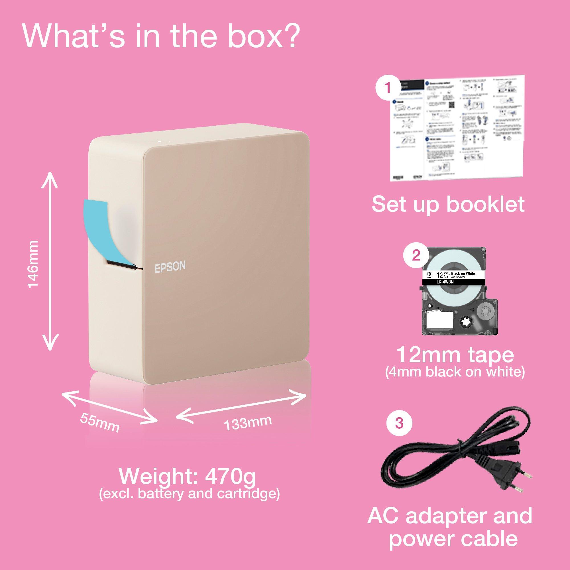 Étiqueteuse légère LabelWorks LW-C610 whats in the box