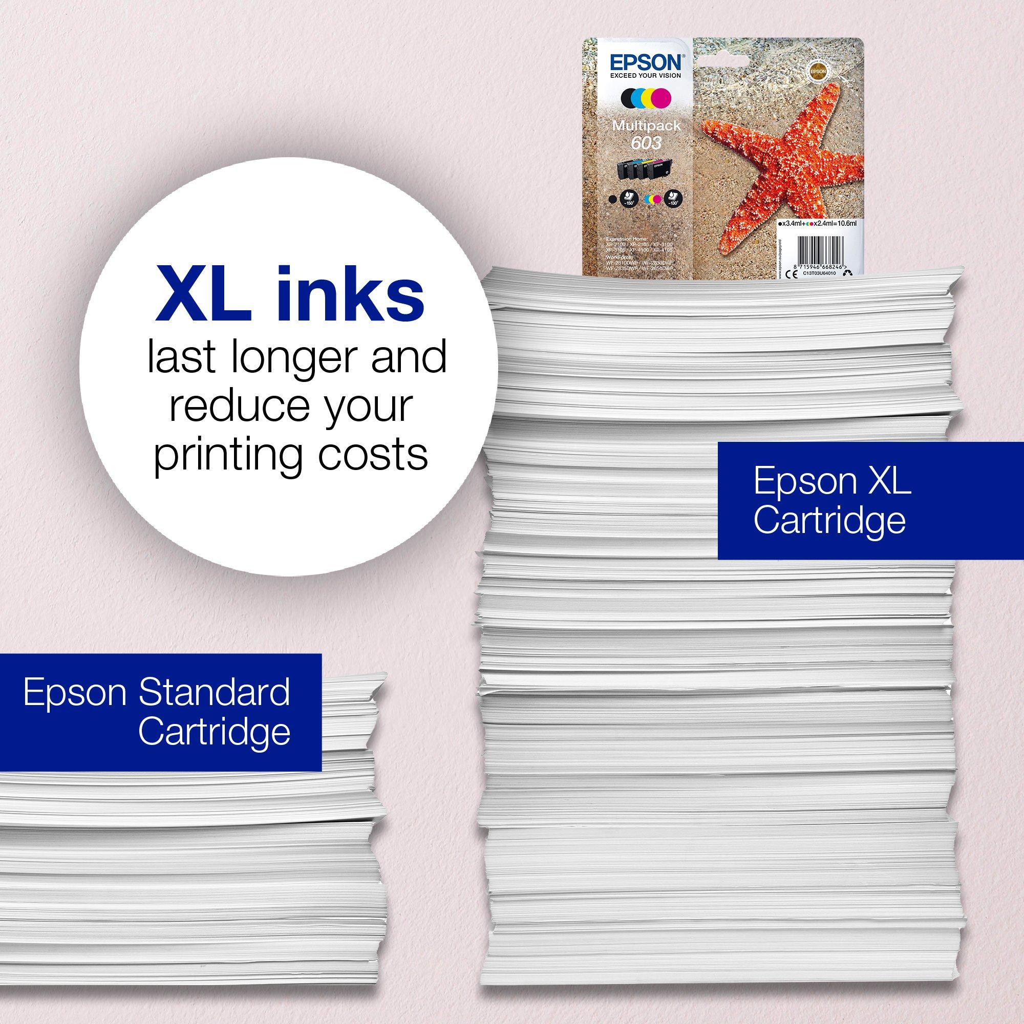 Epson 603 Original Black Ink Cartridge│For Expression home/Workforce  printers