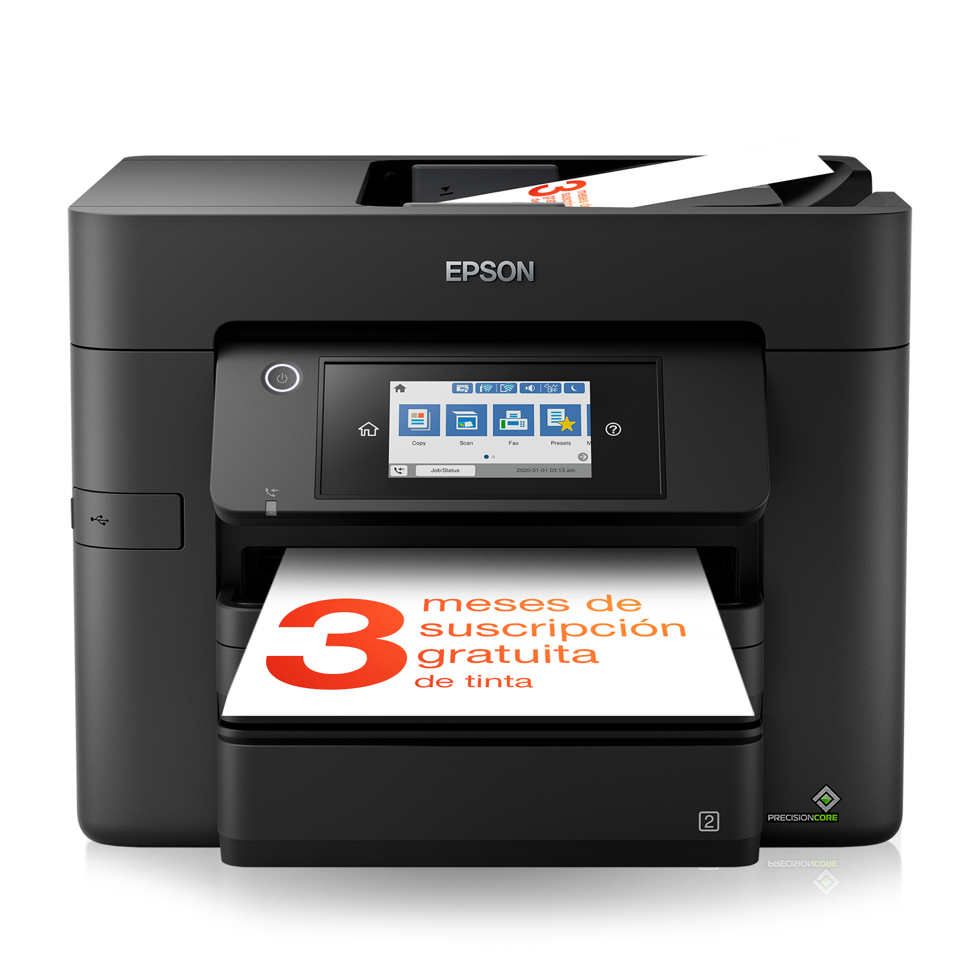 Impresora de inyección de tinta multifunción WorkForce Pro WF-4830DTWF A4 con conectividad inalámbrica y 3 meses gratis de suscripción de tinta ReadyPrint*