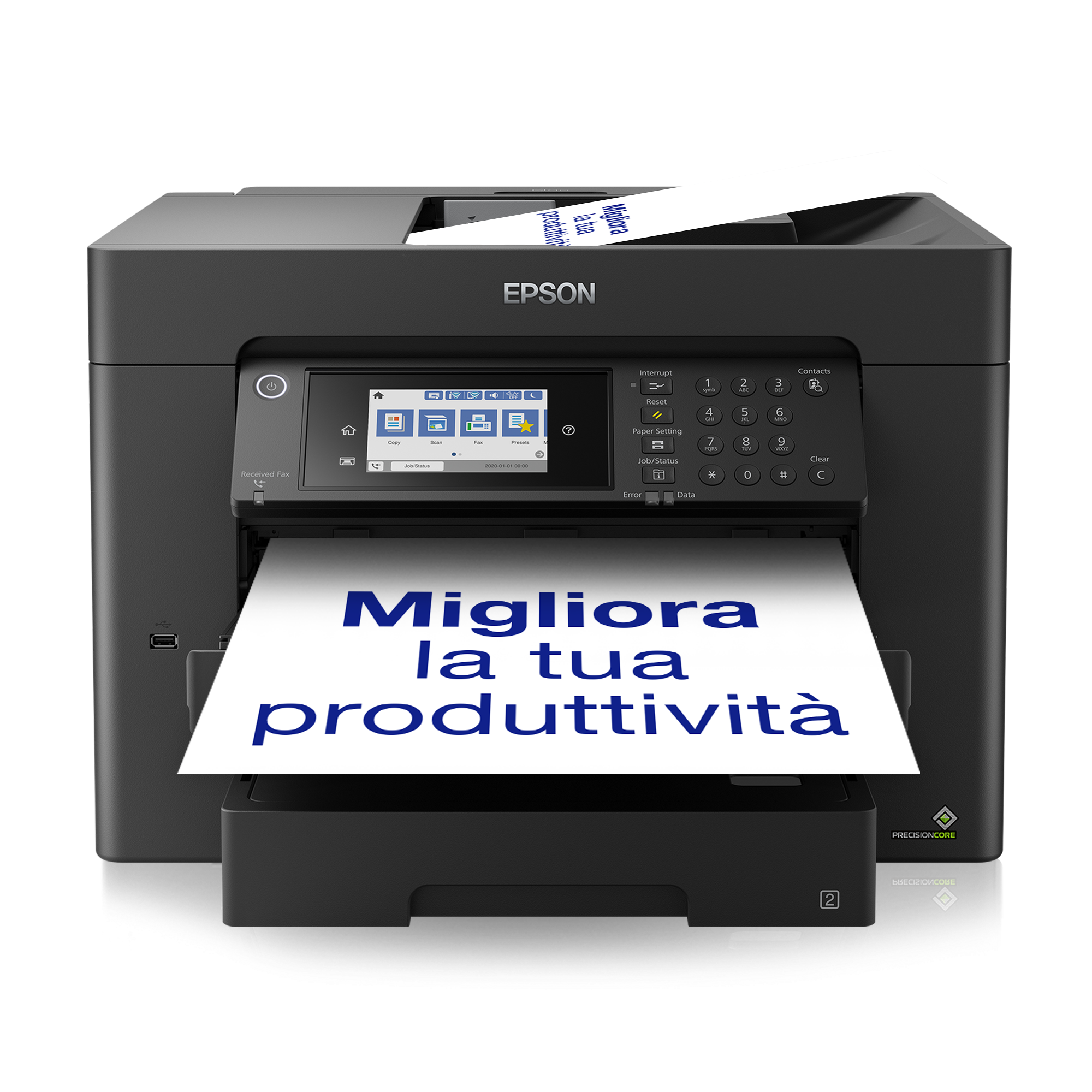 Stampante inkjet wireless multifunzione A3+ WorkForce WF-7840DTWF con inchiostro gratuito per 3 mesi* e abbonamento ReadyPrint*