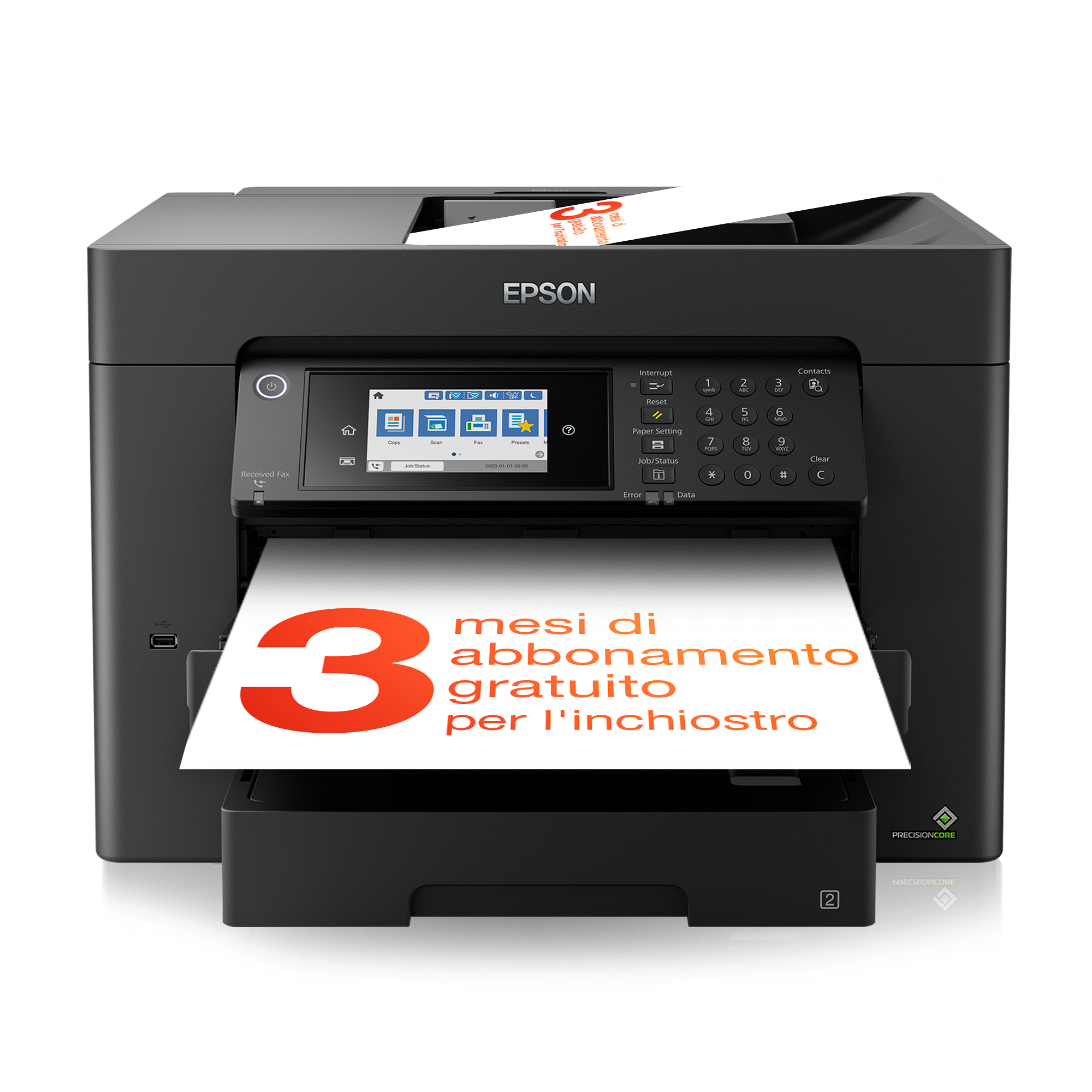 Stampante inkjet wireless multifunzione A3+ WorkForce WF-7840DTWF con ...