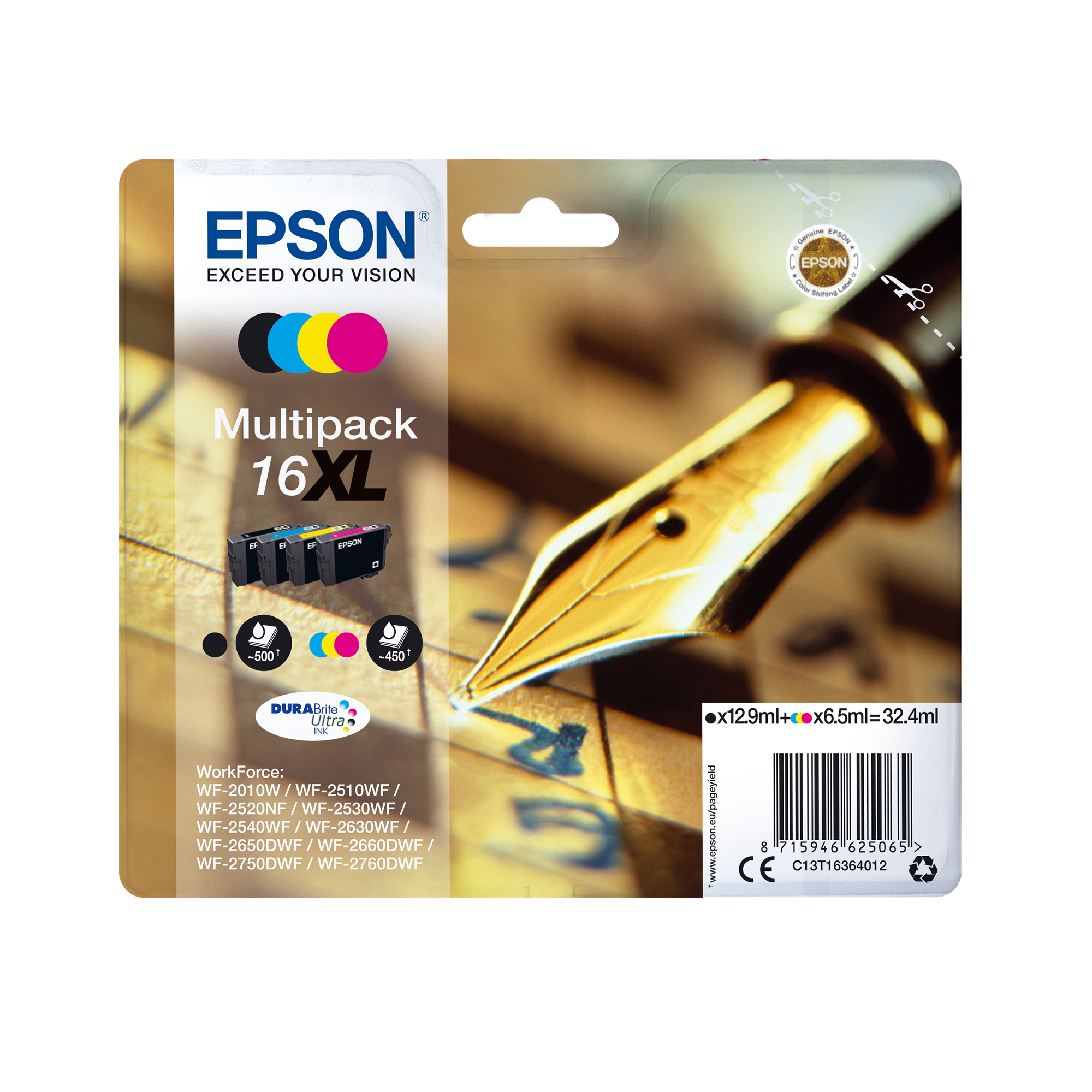 Encres d’origine Epson DURABrite Ultra Stylo Plume (16) en cartouches séparées