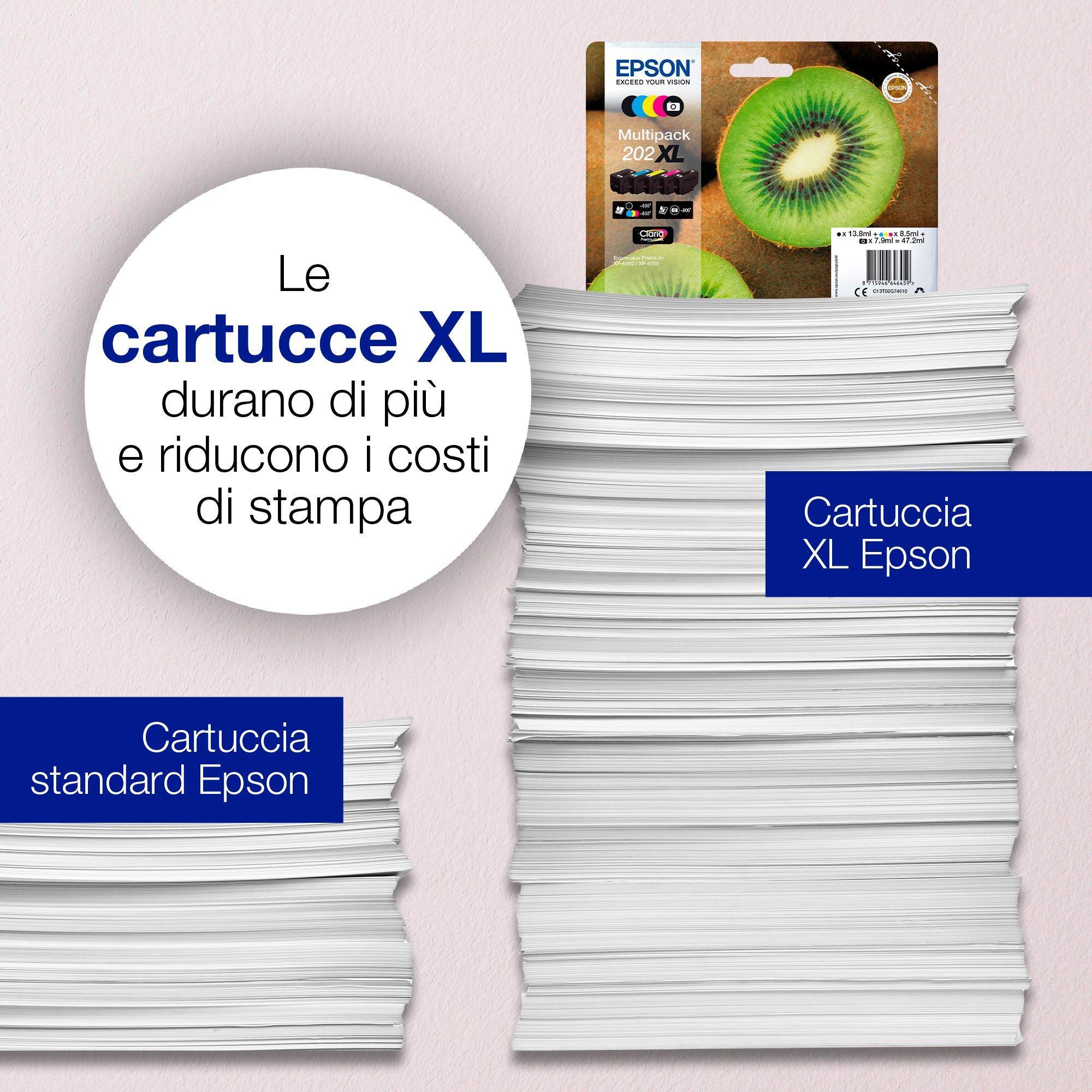 コレクション EPSON Multipack 5 colori Claria Premium Kiwi 202XL | Inchiostri