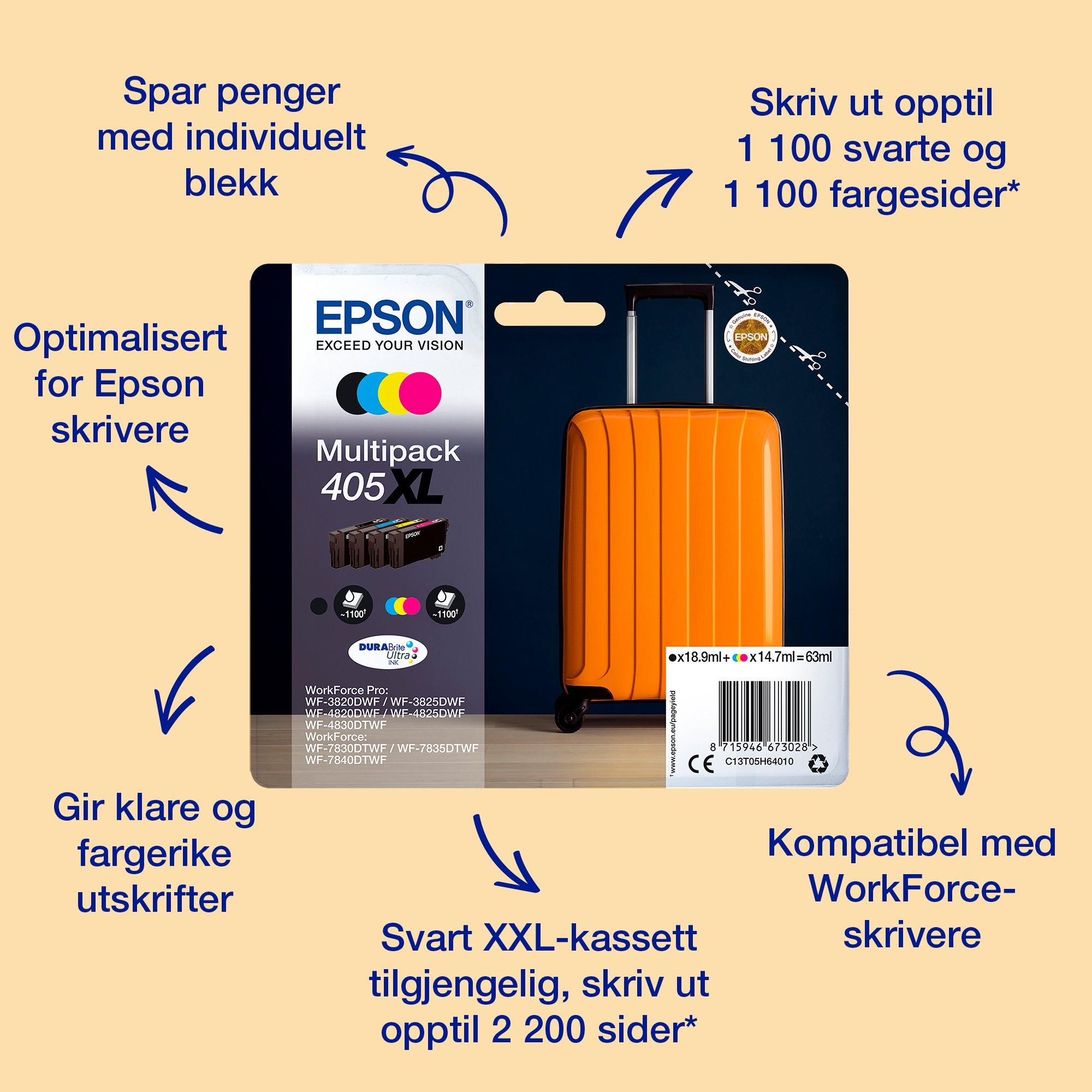 Multipack 4-colours 405XL DURABrite Ultra Ink | Blekk