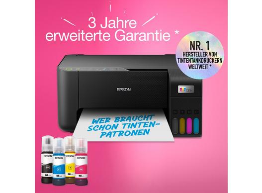 EcoTank ET-2862 DIN-A4-Multifunktions-WLAN-Tintentankdrucker, mit einem im  Lieferumfang enthaltenen Vorrat an Tinten von bis zu 3 Jahren