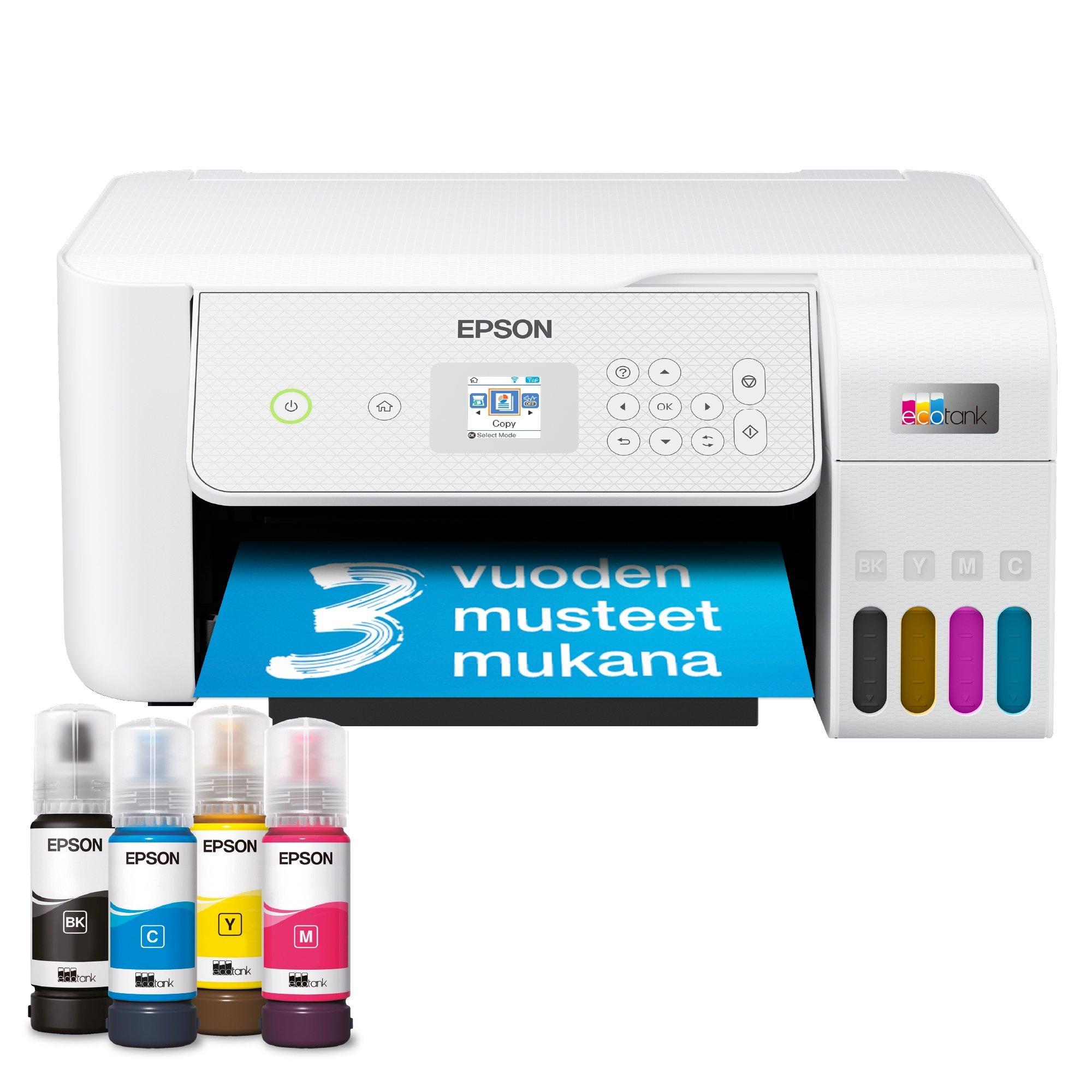 EcoTank ET-2876 A4-monitoimitulostin – Wi-Fi, mustesäiliöt, mukana jopa 3 vuoden musteet