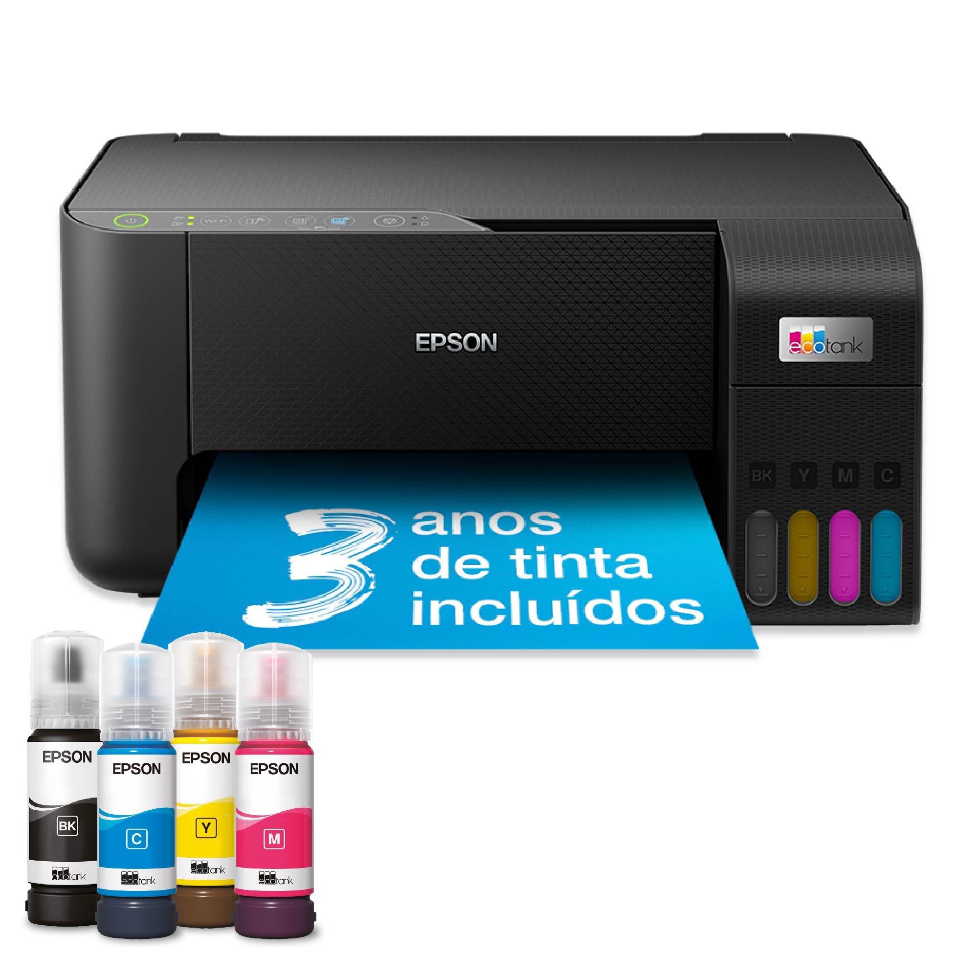 Impressora com tanque de tinta Wi-Fi multifunções EcoTank ET‑2864 A4, com até 3 anos de tinta incluída
