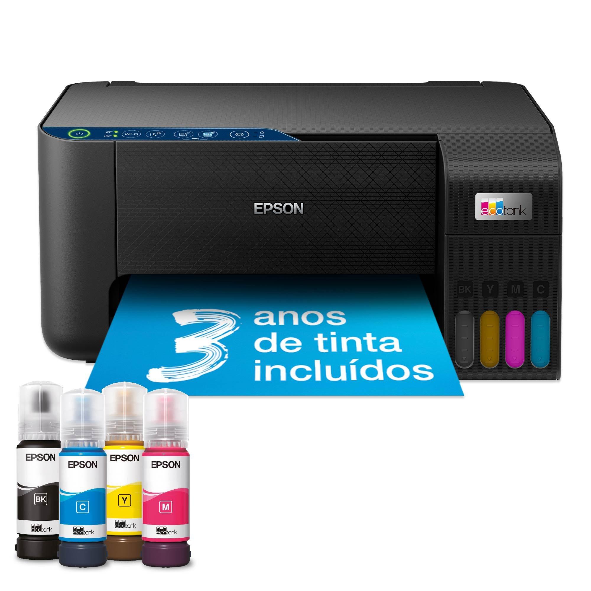 Impressora com tanque de tinta Wi-Fi multifunções EcoTank ET‑2861 A4, com até 3 anos de tinta incluída