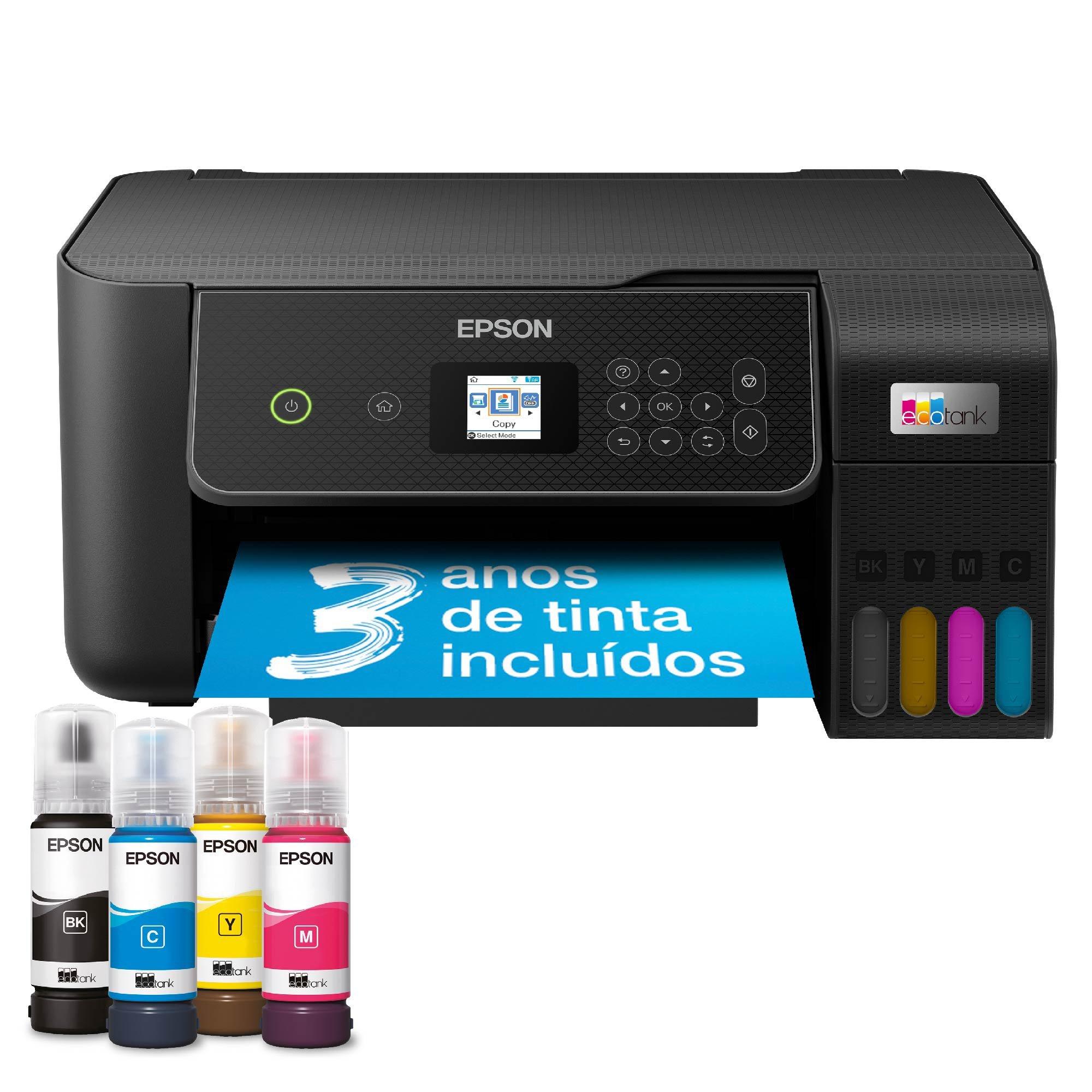 Impressora com tanque de tinta Wi-Fi multifunções EcoTank ET‑2875 A4, com até 3 anos de tinta incluída
