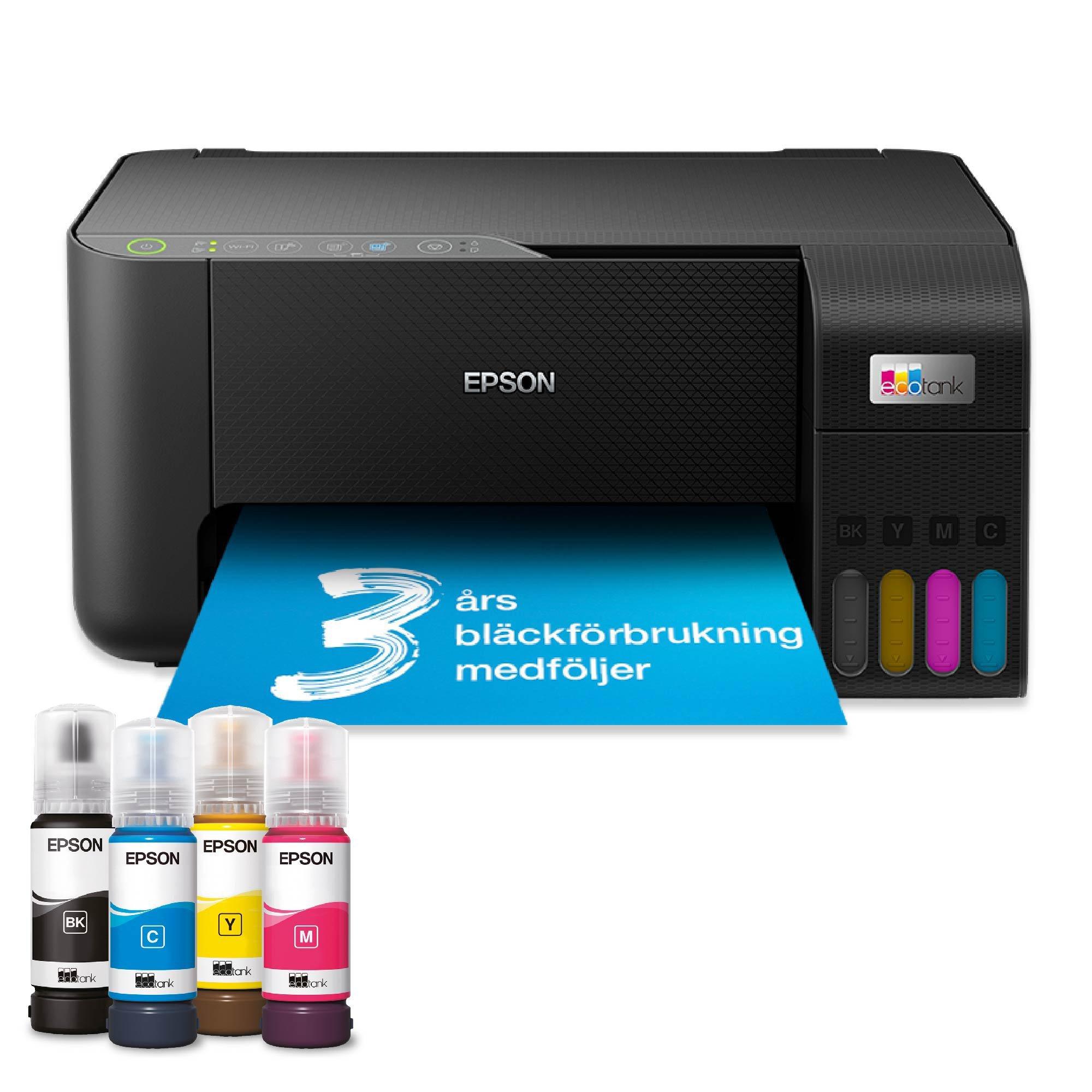 EcoTank ET-2862 A4-multifunktionsskrivare med Wi-Fi och bläckbehållare. Bläck för upp till tre års användning ingår