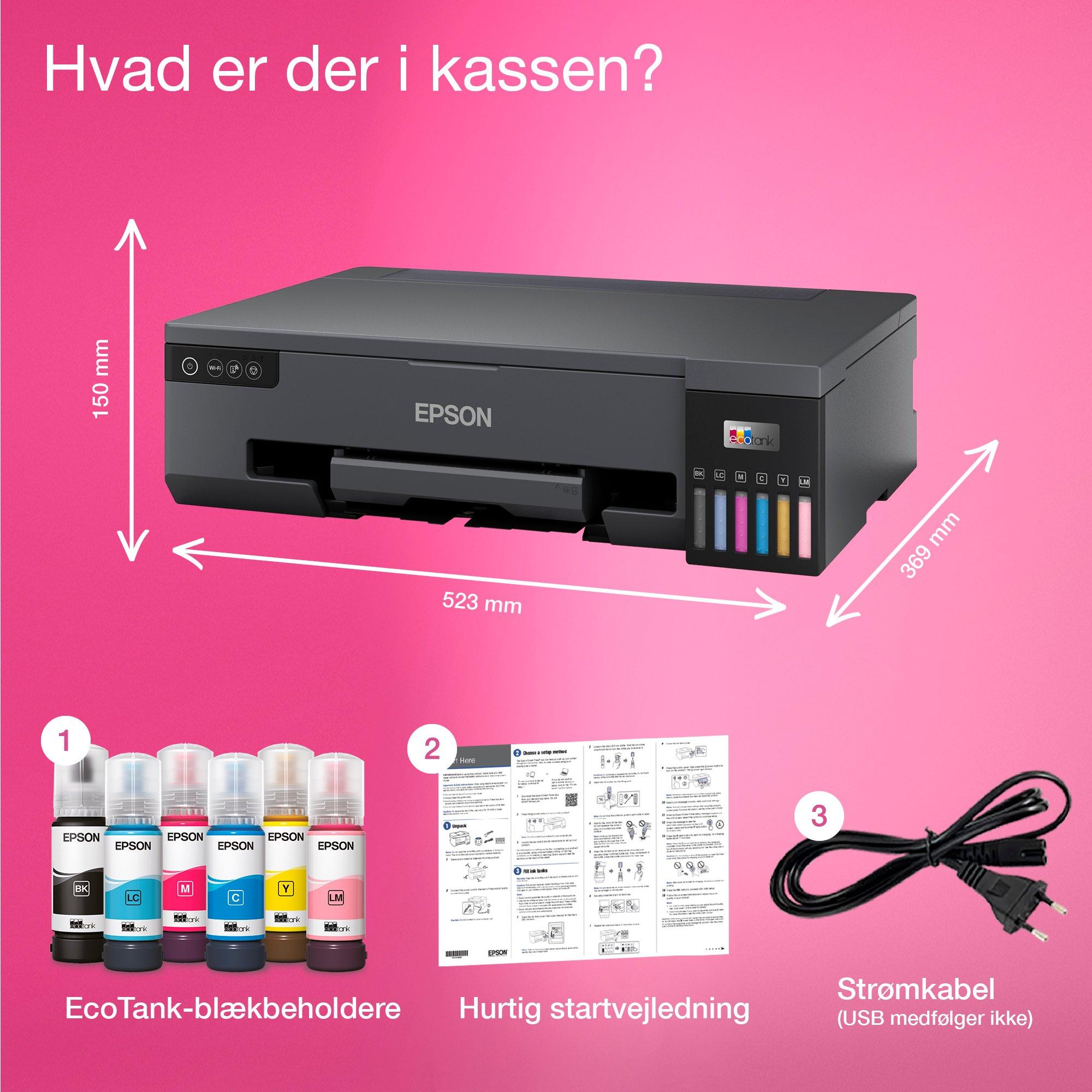 EcoTank ET-18100 A3+ fotoprinter med blækbeholder og Wi-Fi whats in the box