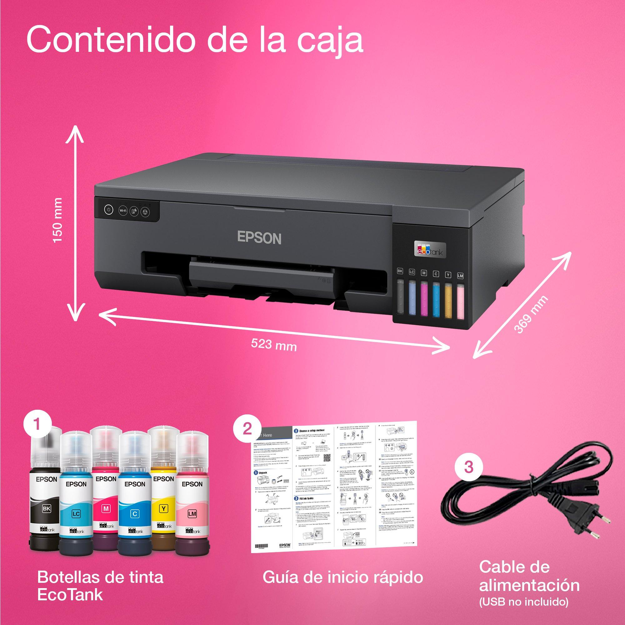 Impresora fotográfica EcoTank ET-18100 A3+ con depósito de tinta y Wi-Fi whats in the box