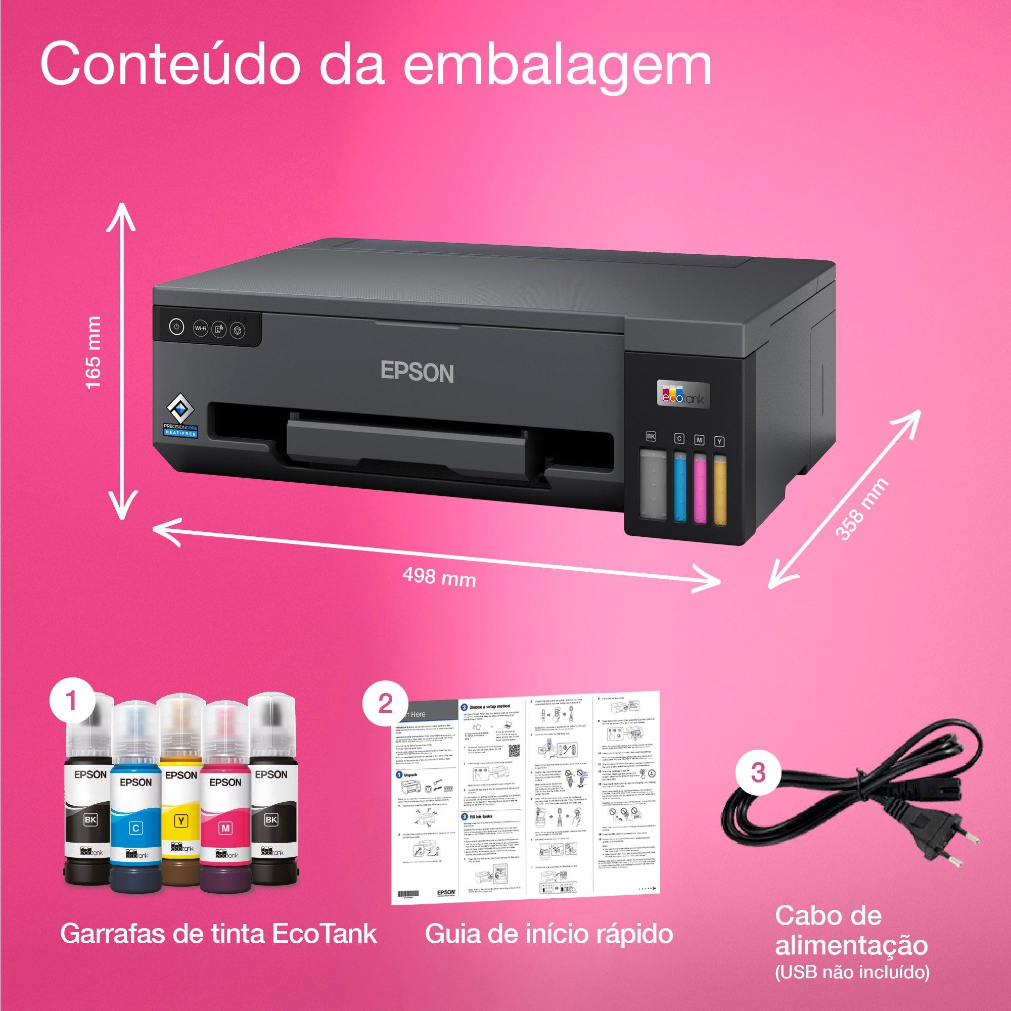 Impressora com tanque de tinta Wi-Fi EcoTank ET-14100 A3, com até 3 anos de tinta incluída* whats in the box