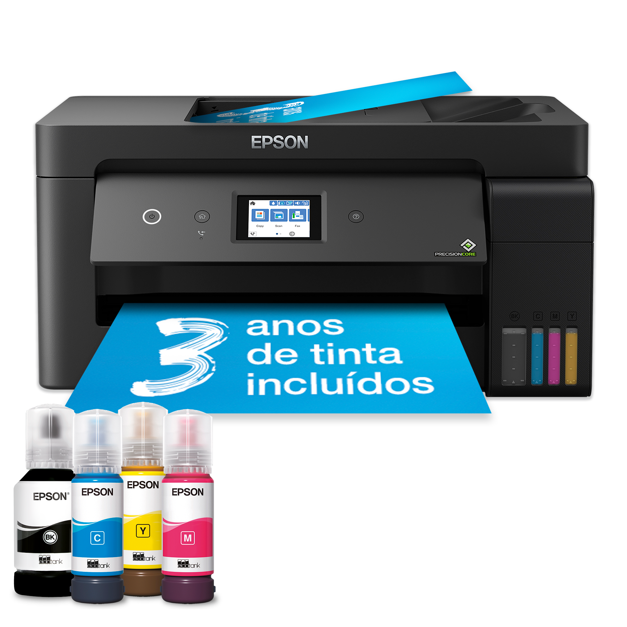 Impressora ET-15000 A3+ multifunções com tanque de tinta Wi-Fi, com até 3 anos de tinta incluída