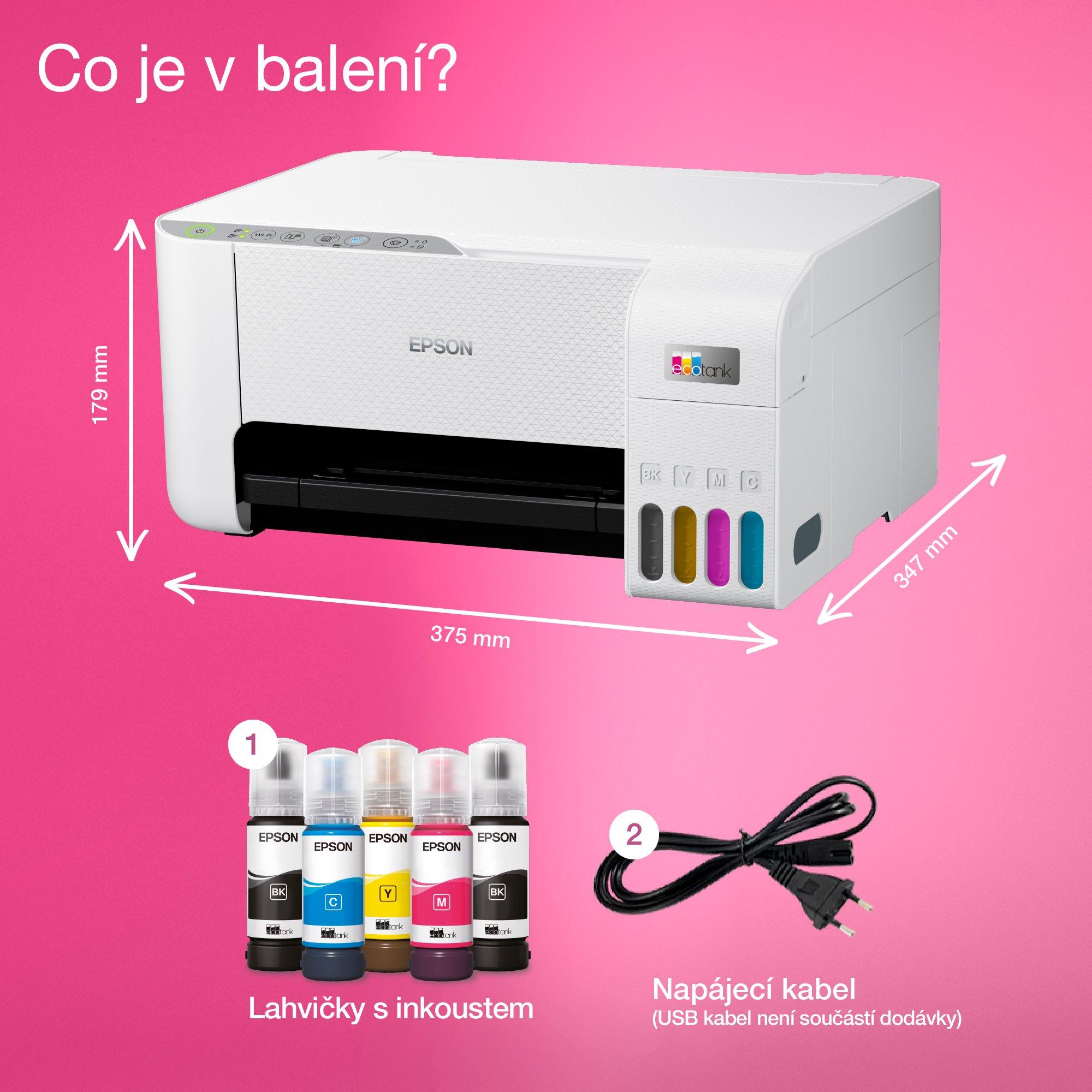 EcoTank L3276 whats in the box