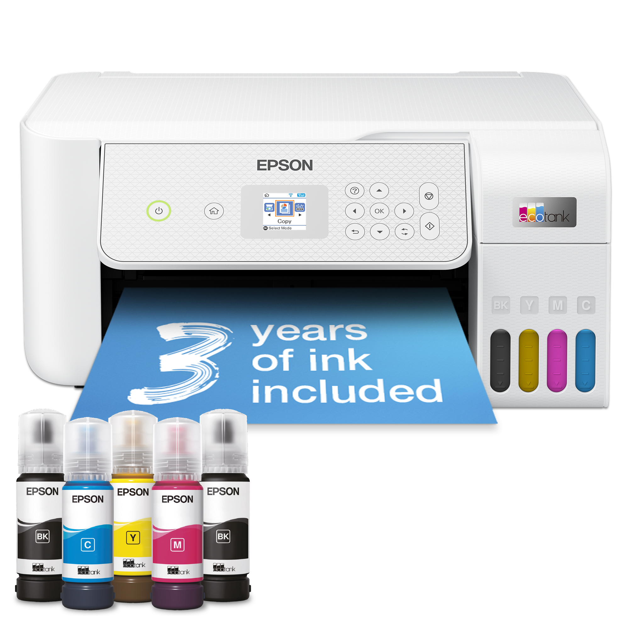 EcoTank L3286 A4 Multifunction Wi-Fi Ink Tank Printer, With Up To 3 Years Of Ink Included