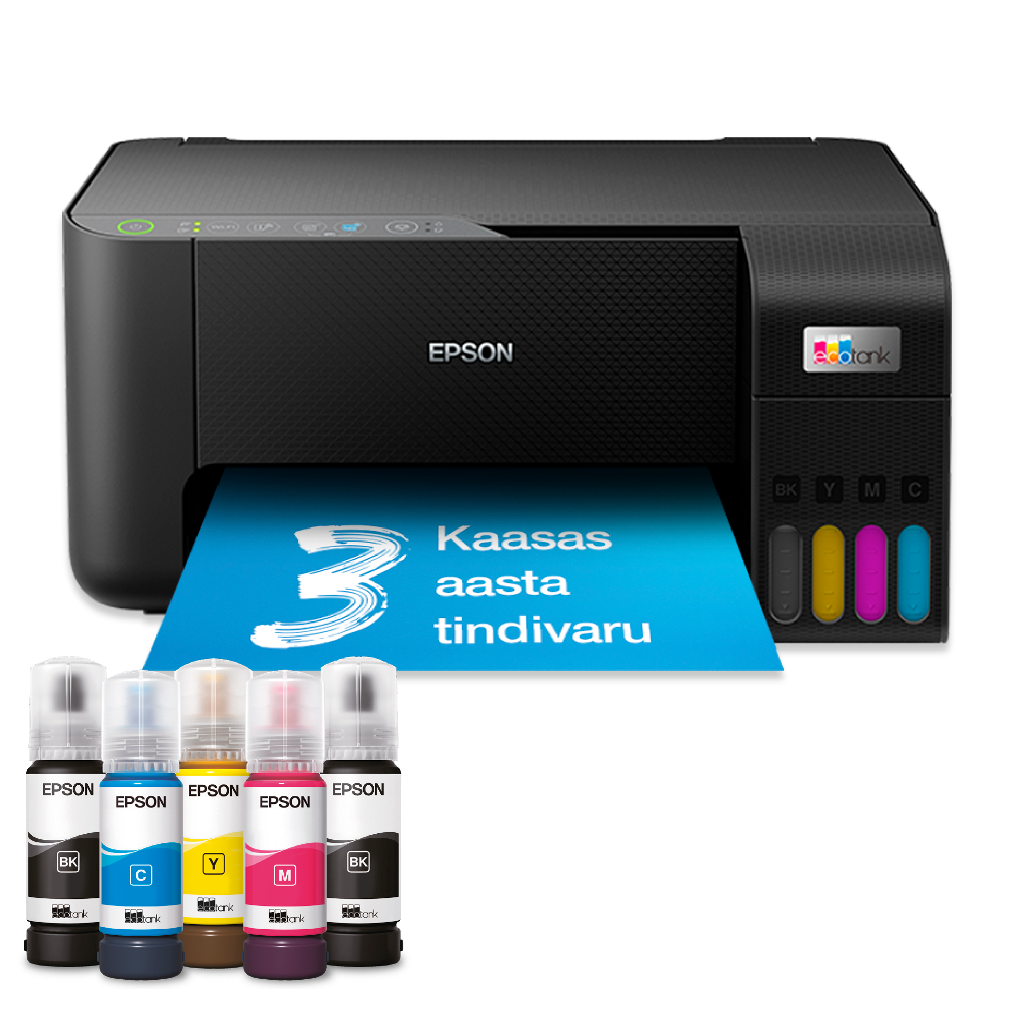 EcoTank L3270 A4 multifunktsionaalne Wi-Fi-ühenduse ja tindimahutiga printer, kuni 3-aastase tindivaruga