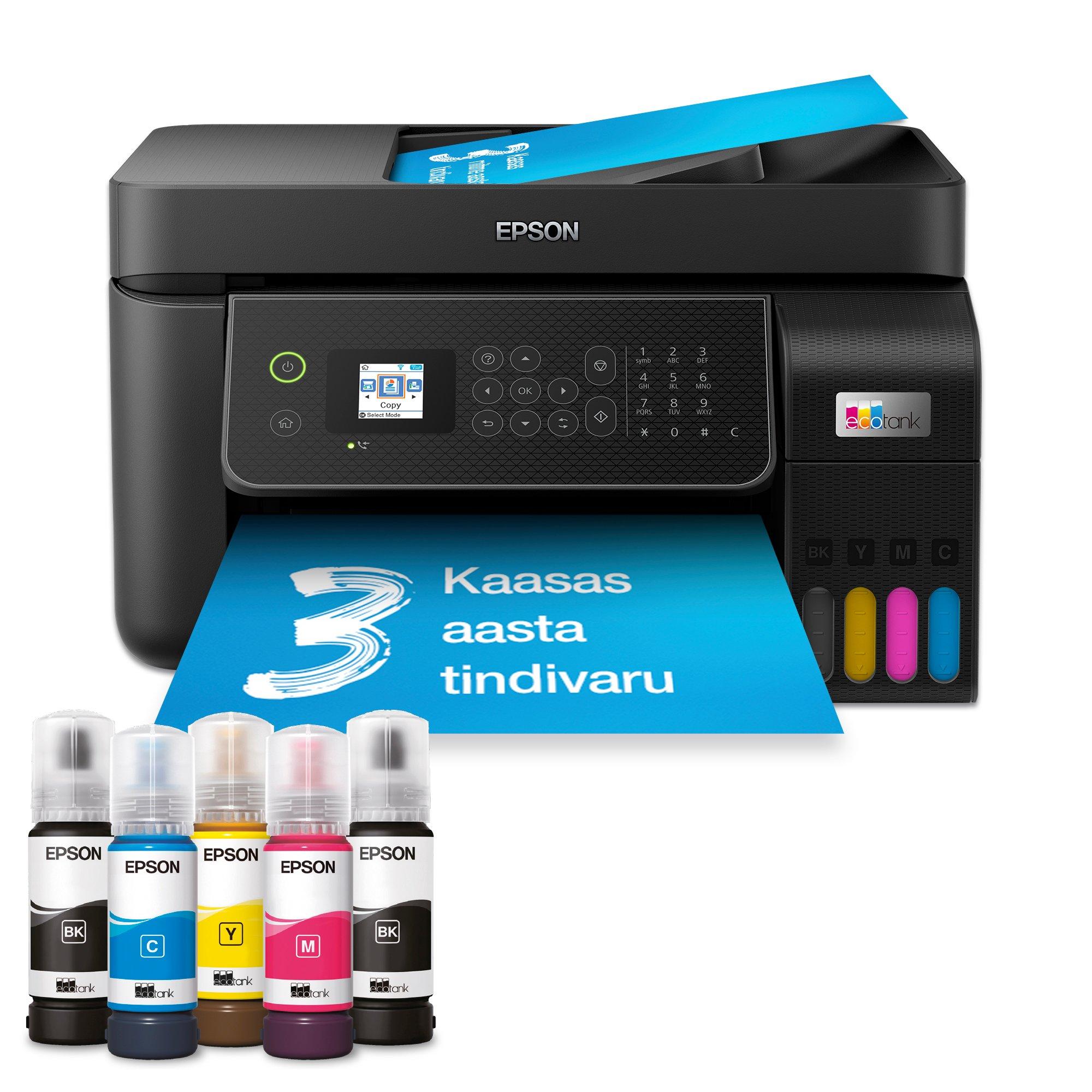 EcoTank L5310 multifunktsionaalne Wi-Fi A4 tindimahutiprinter, kaasas kuni 3 aasta jagu tinti