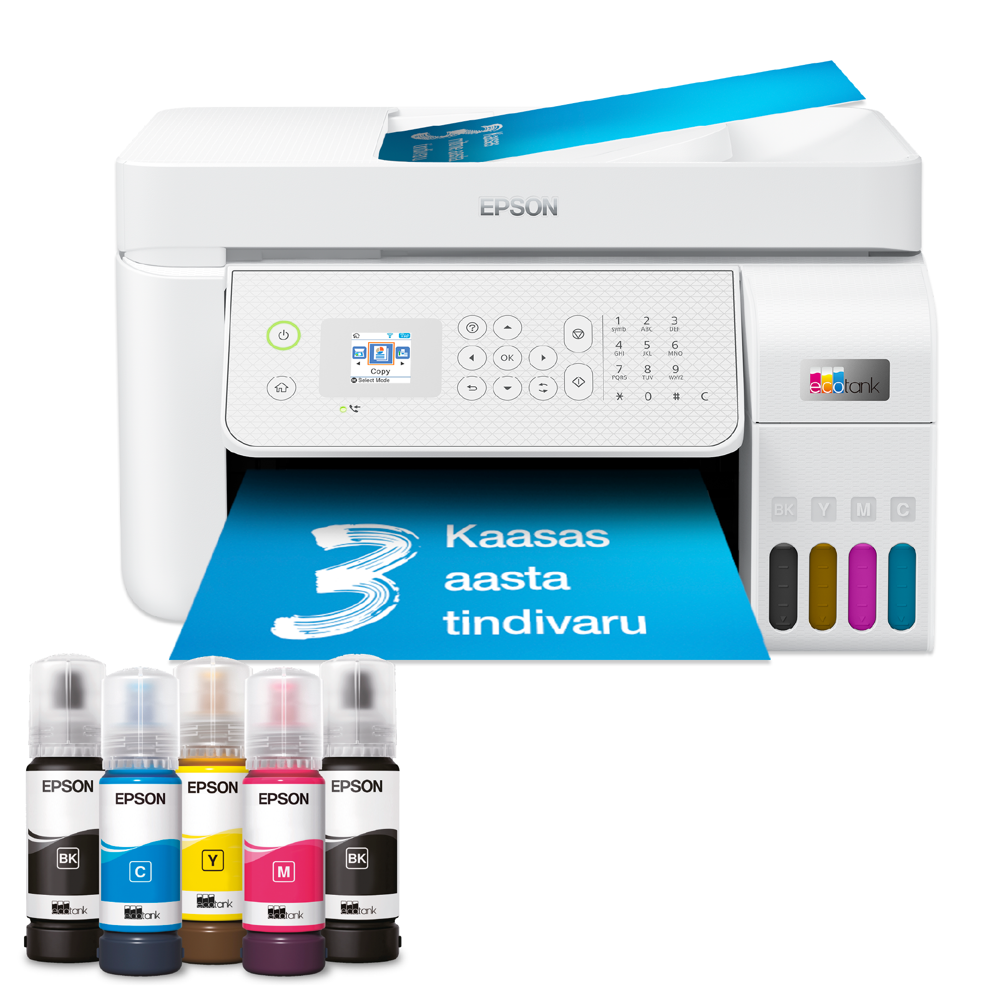 EcoTank L5316 multifunktsionaalne Wi-Fi A4 tindimahutiprinter, kaasas kuni 3 aasta jagu tinti