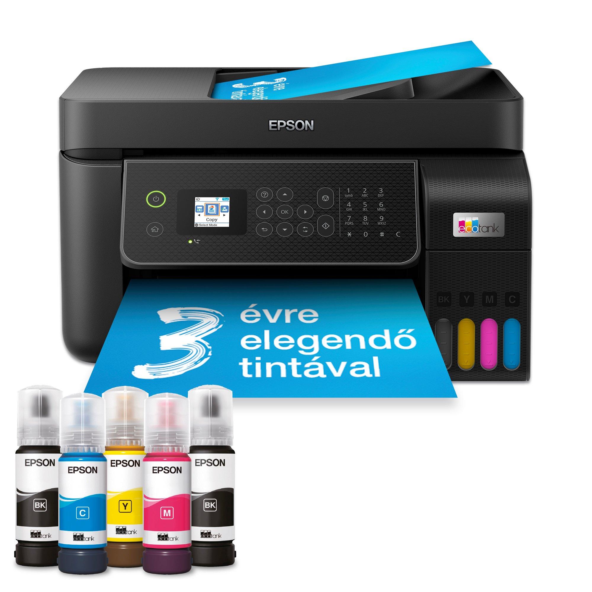 EcoTank L5310 többfunkciós, Wi-Fi-s, külső tintatartályos, A4-es nyomtató, akár 3 évre elegendő tintával