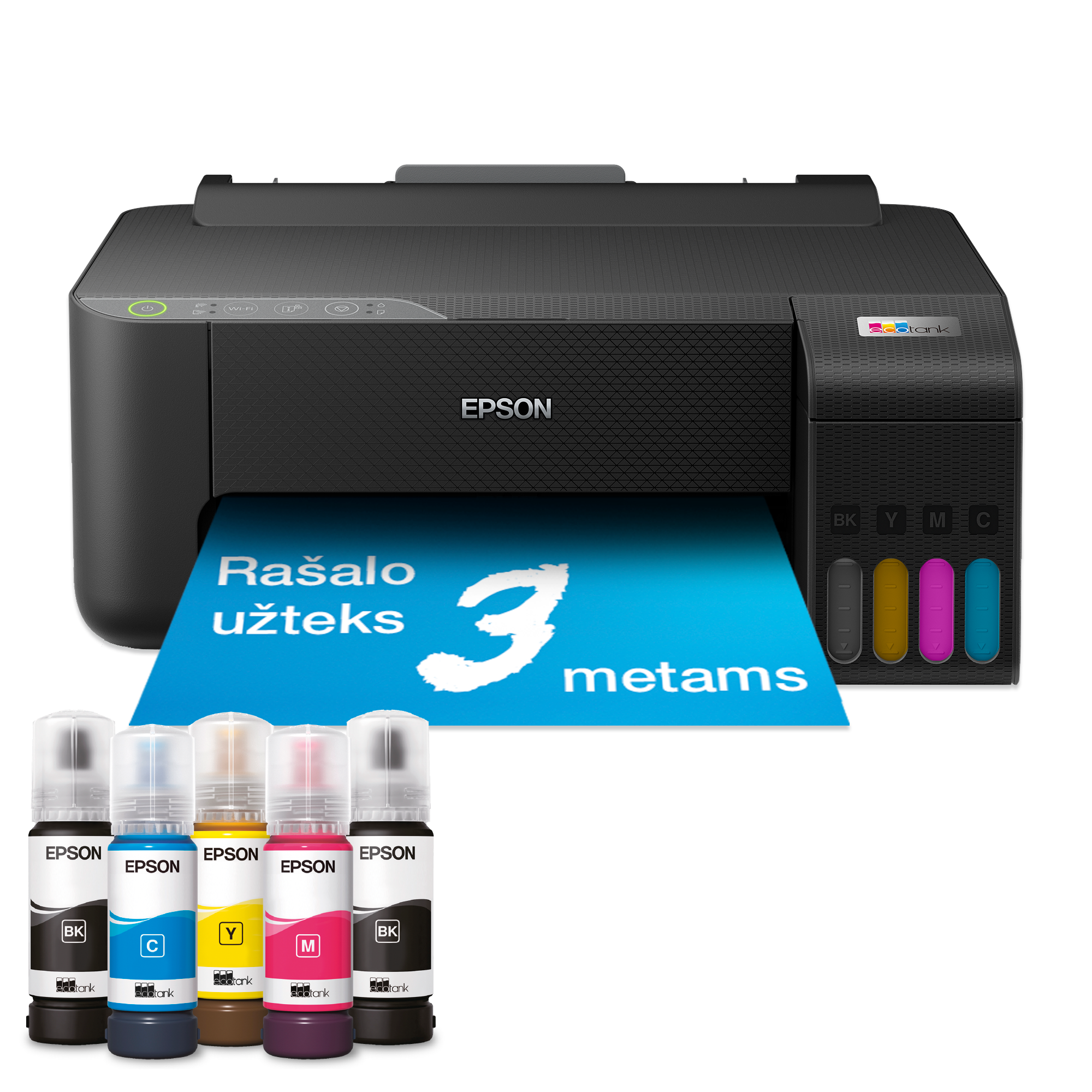 „EcoTank L1270“ A4 spausdintuvas su „Wi-Fi“ ir rašalo talpykla, kurioje rašalo yra tiek, kad pakaks iki 3 metų