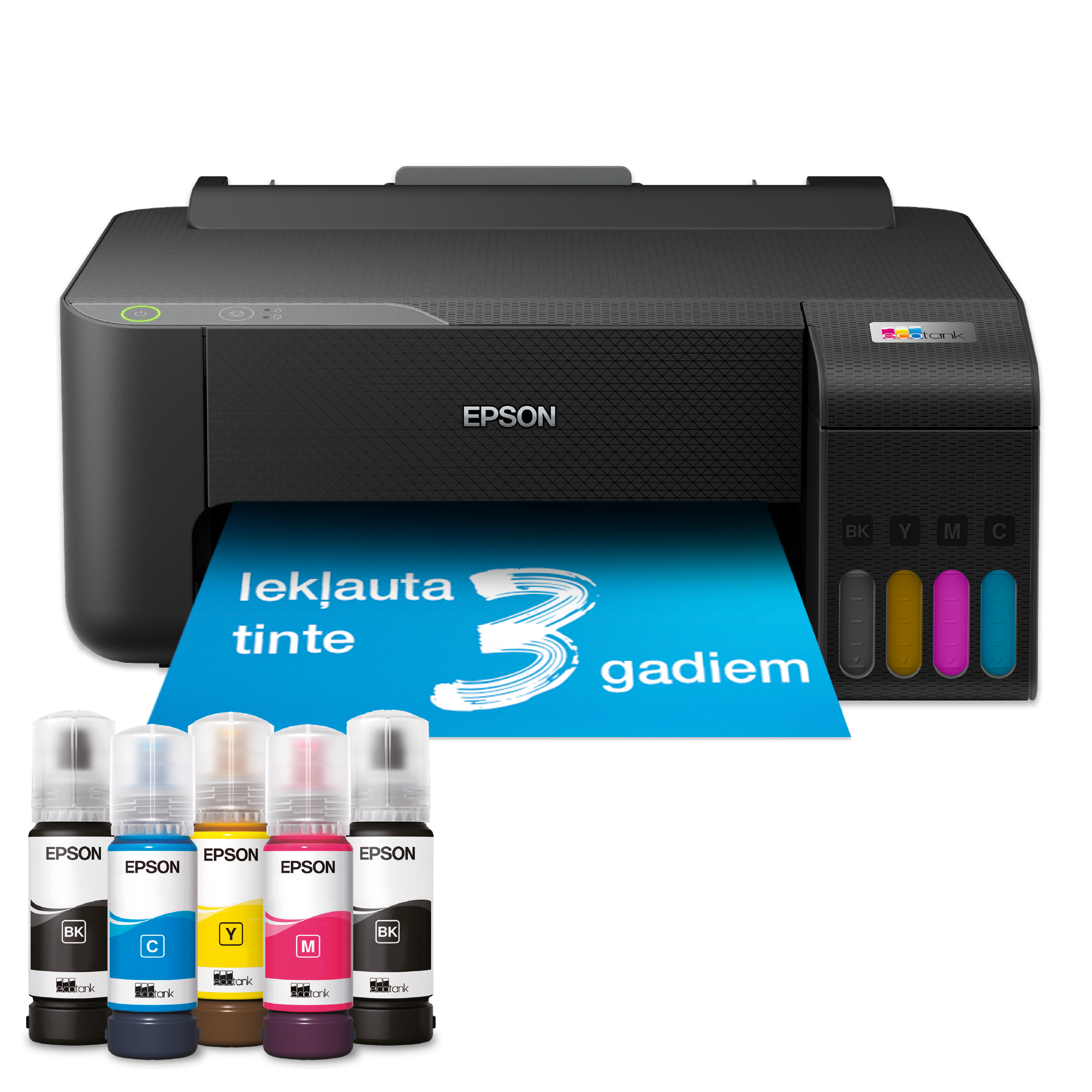 EcoTank L1230 tintes tvertnes printeris ar komplektācijā iekļautu tinti līdz pat 3 gadiem