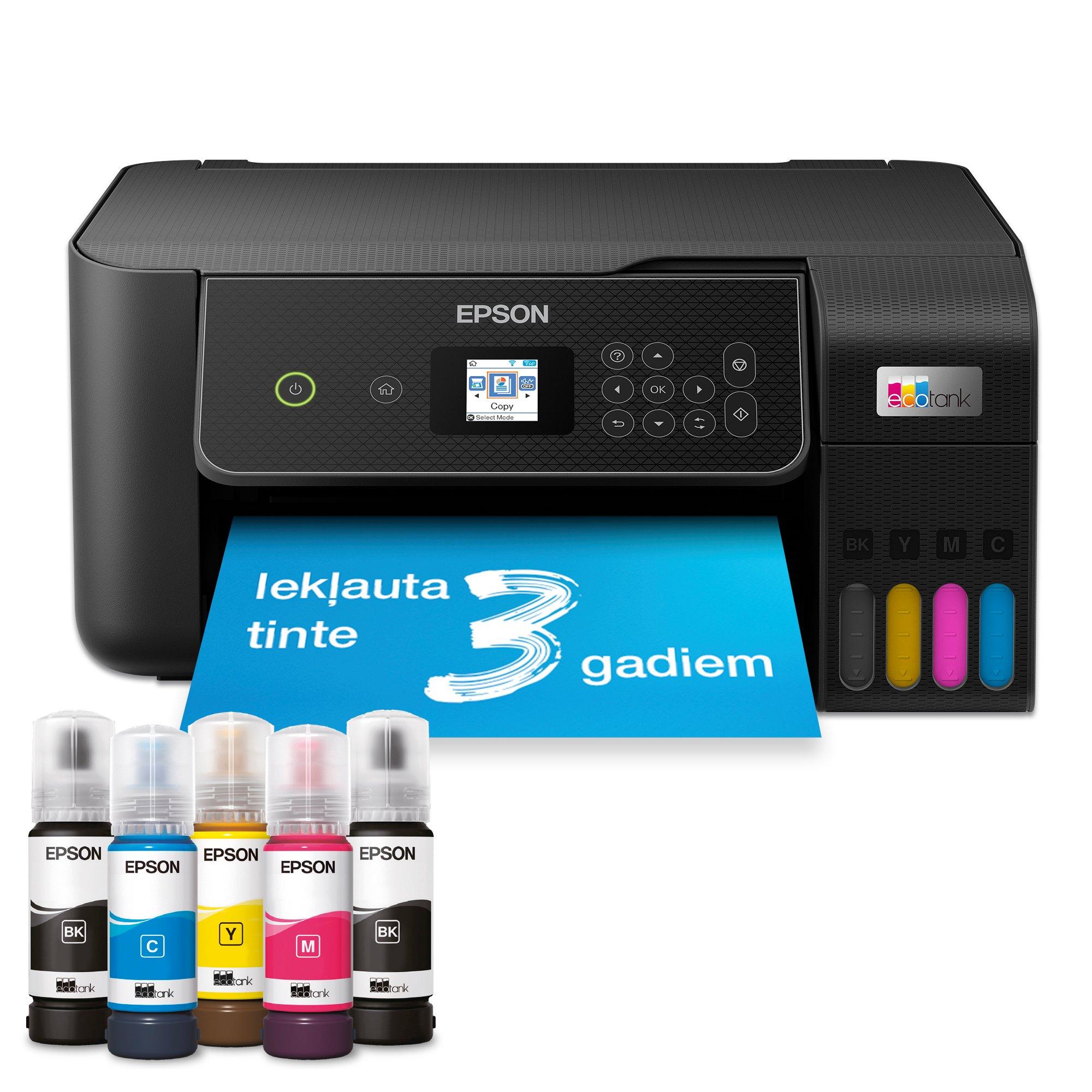 EcoTank L3280 A4 daudzfunkciju Wi-Fi tintes tvertnes printeris ar komplektācijā iekļautu tinti līdz pat 3 gadiem