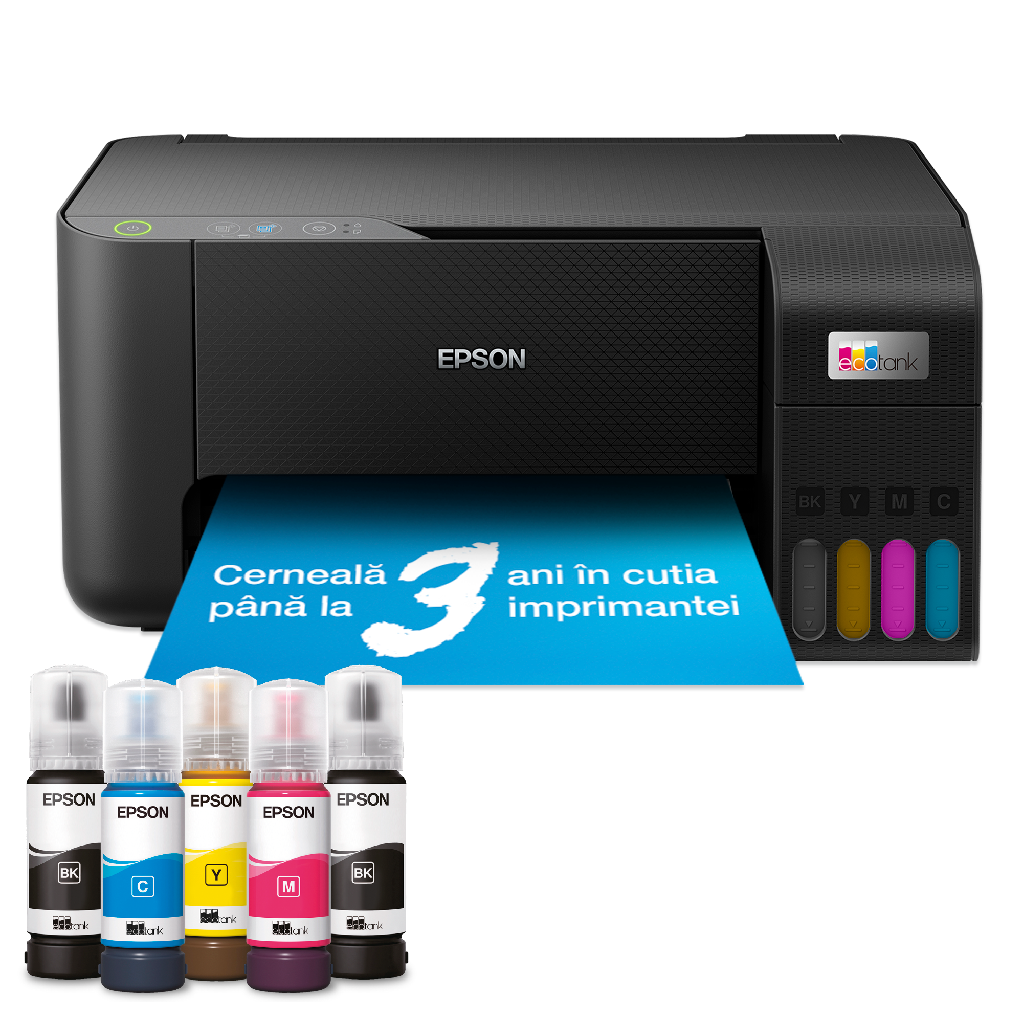 Multifuncțional EcoTank L3230 cu rezervor de cerneală și cerneală pentru utilizare timp de până la 3 ani inclusă în cutie