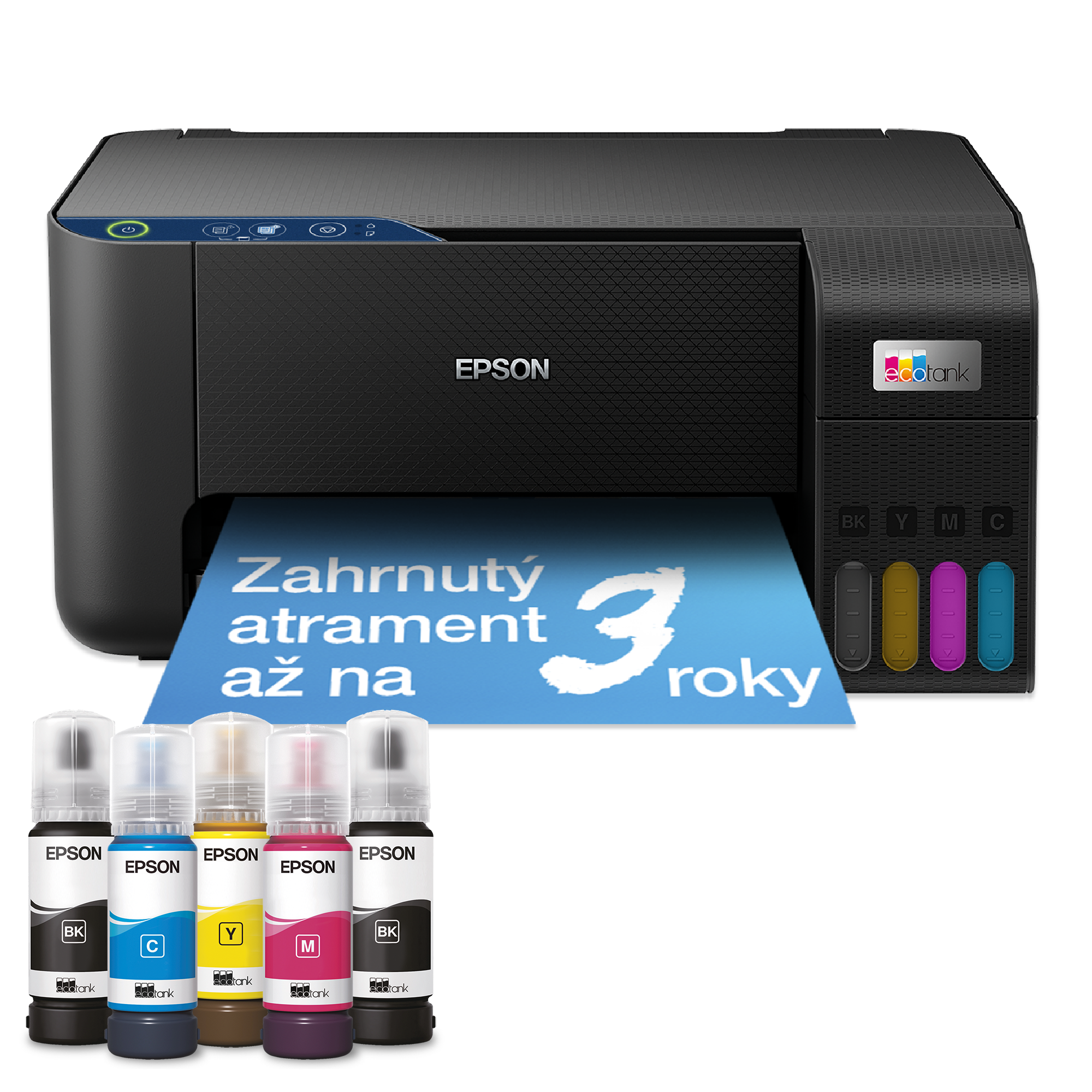 Multifunkčná tlačiareň EcoTank L3231 s atramentovým zásobníkom a atramentom až na 3 roky