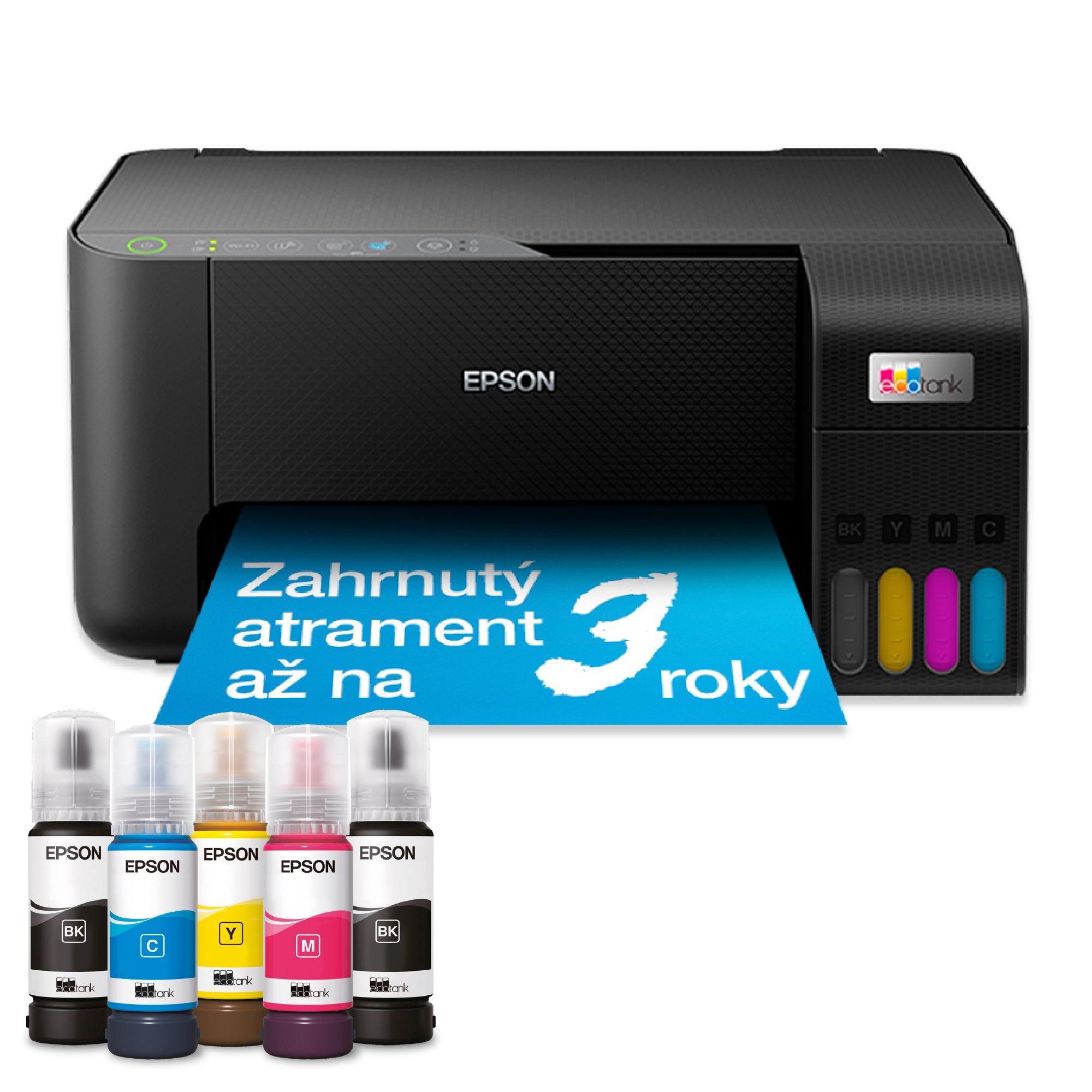 Multifunkčná tlačiareň EcoTank L3270 formátu A4 s Wi-Fi, atramentovým zásobníkom a atramentom až na 3 roky