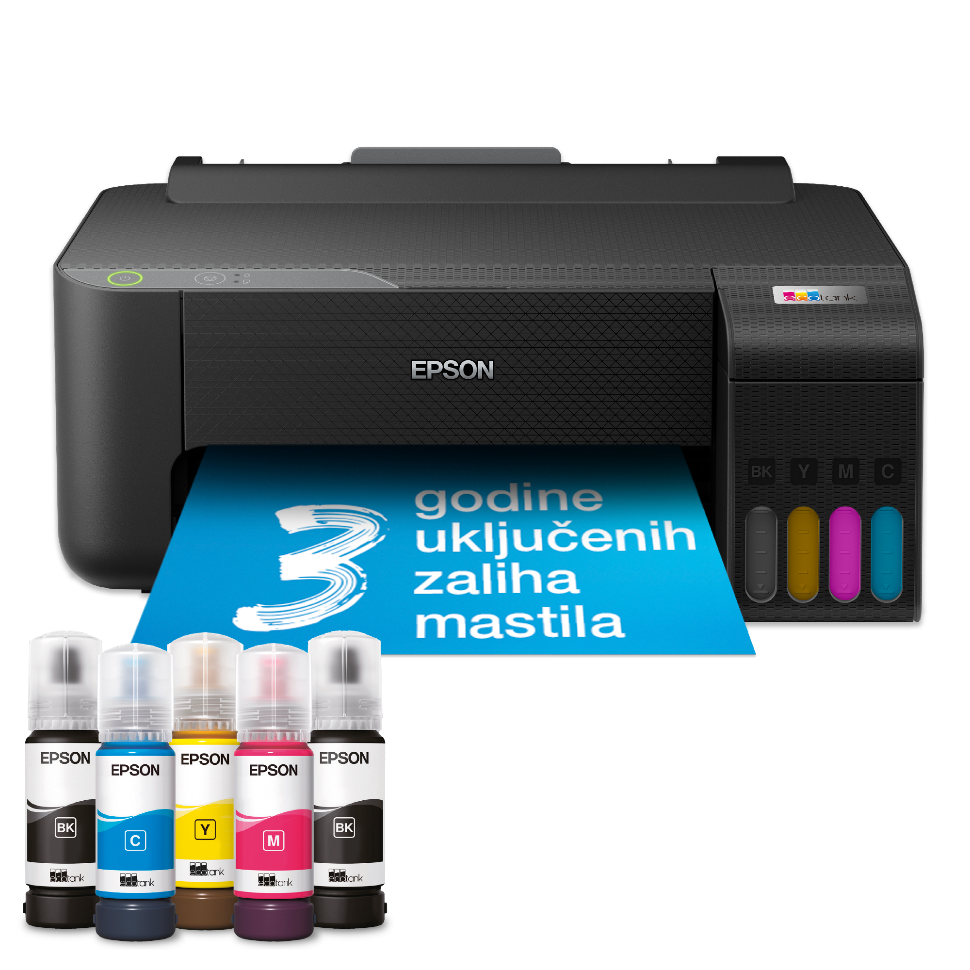 Štampač sa rezervoarom za mastilo EcoTank L1230 sa mastilom dovoljnim za do 3 godine rada