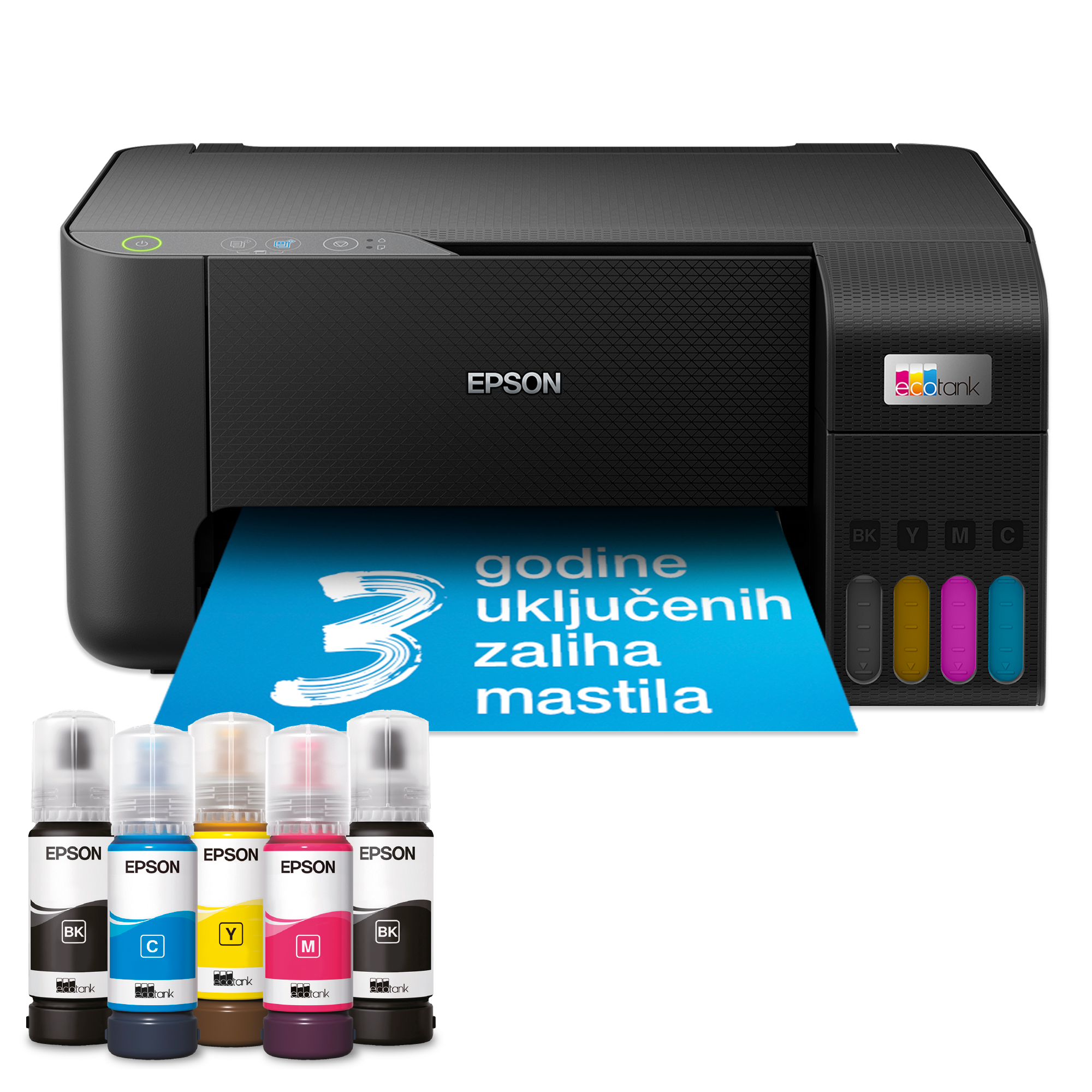 Multifunkcionalni štampač sa rezervoarom za mastilo EcoTank L3230 sa mastilom dovoljnim za do 3 godine rada