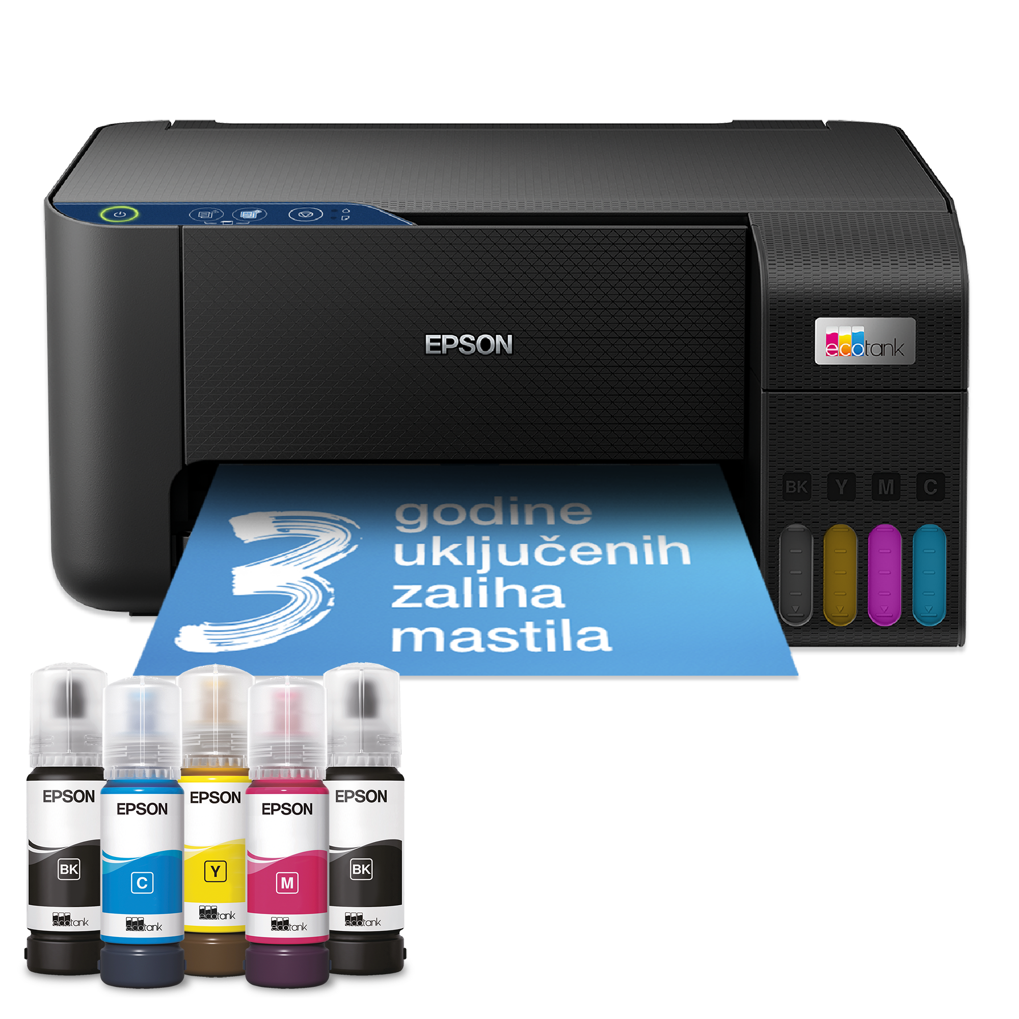 Multifunkcionalni štampač sa rezervoarom za mastilo EcoTank L3231 sa mastilom dovoljnim za do 3 godine rada