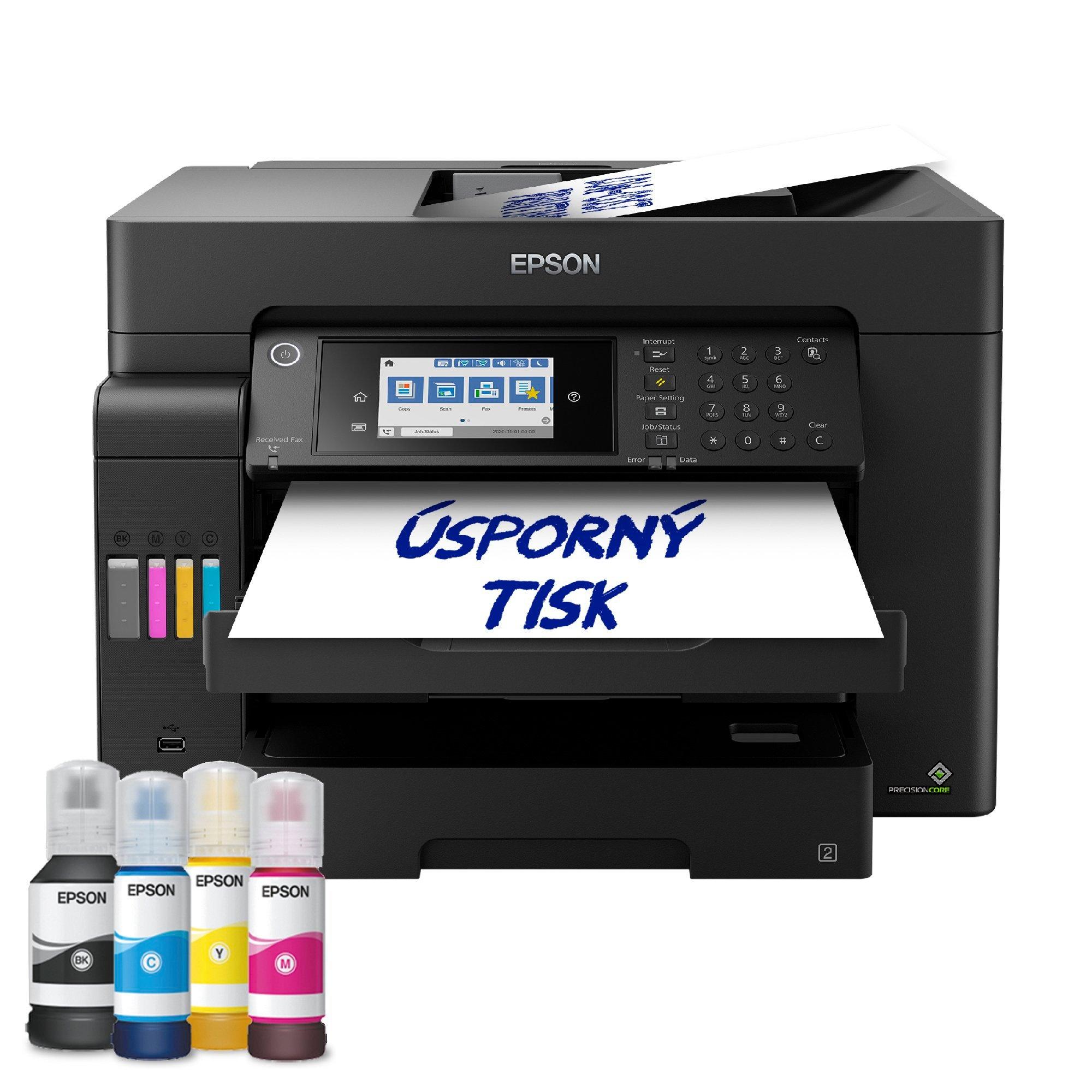 Multifunkční tiskárna EcoTank L15160 pro formát A3+ s inkoustovými nádržkami, připojením přes Wi-Fi a faxem