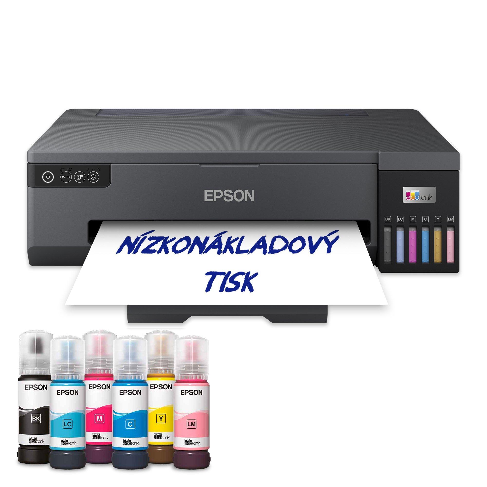 Fototiskárna EcoTank L18050 pro formát A3+ s inkoustovými nádržkami a připojením přes Wi-Fi