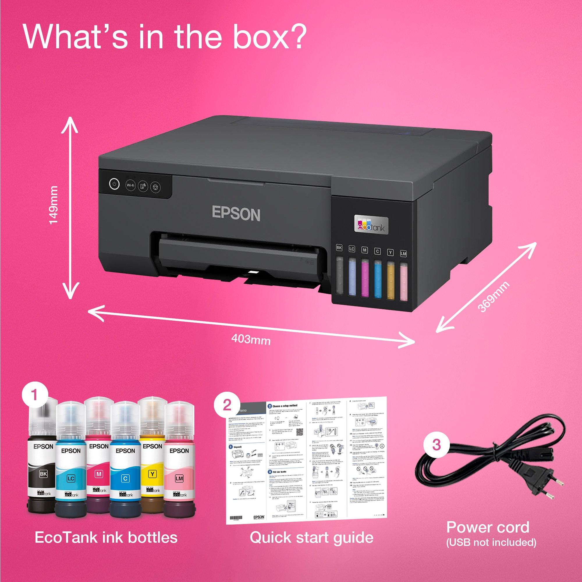 Epson L8050 whats in the box