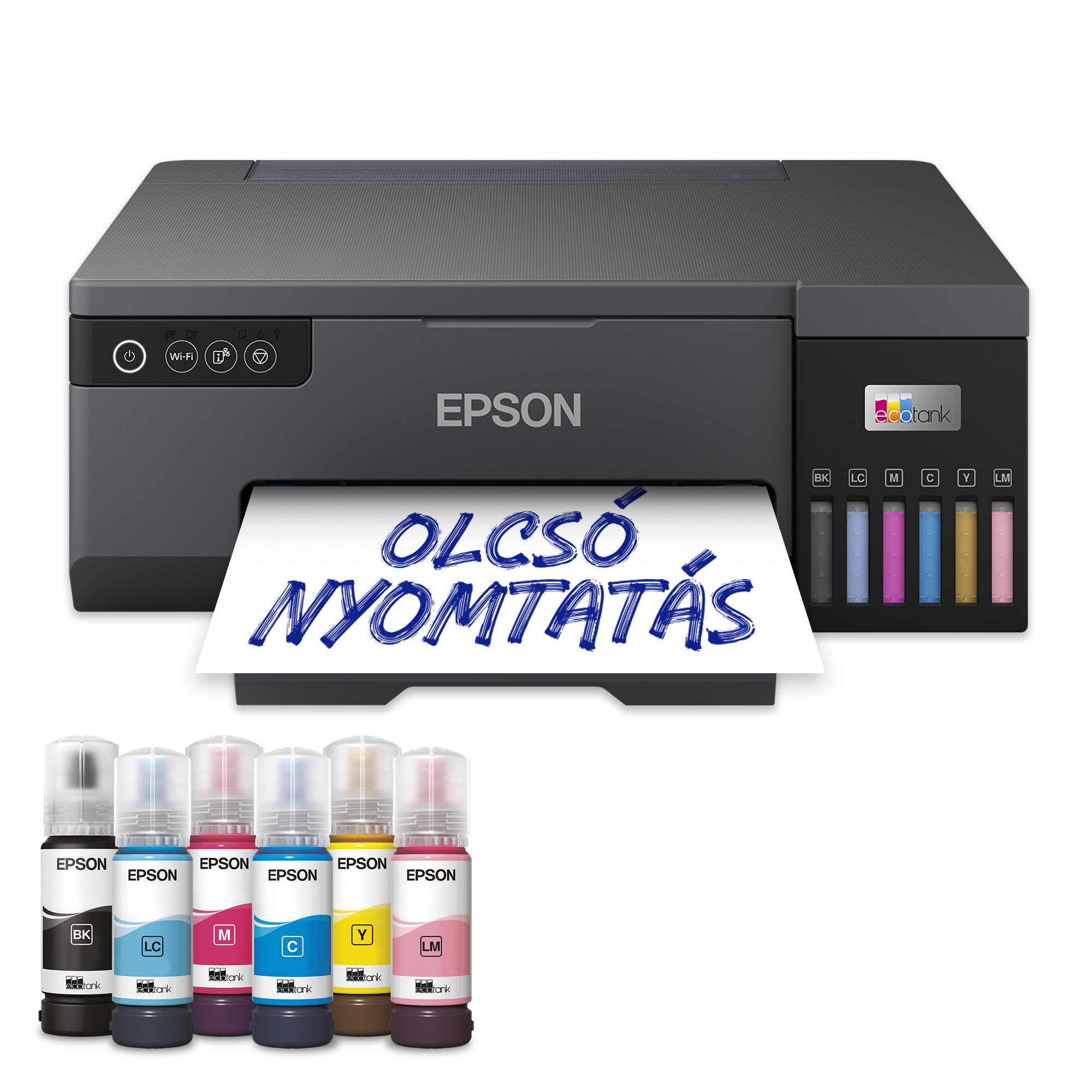 EcoTank L8050 A4-es méretű, Wi-Fi-s, külső tintatartályos fotónyomtató