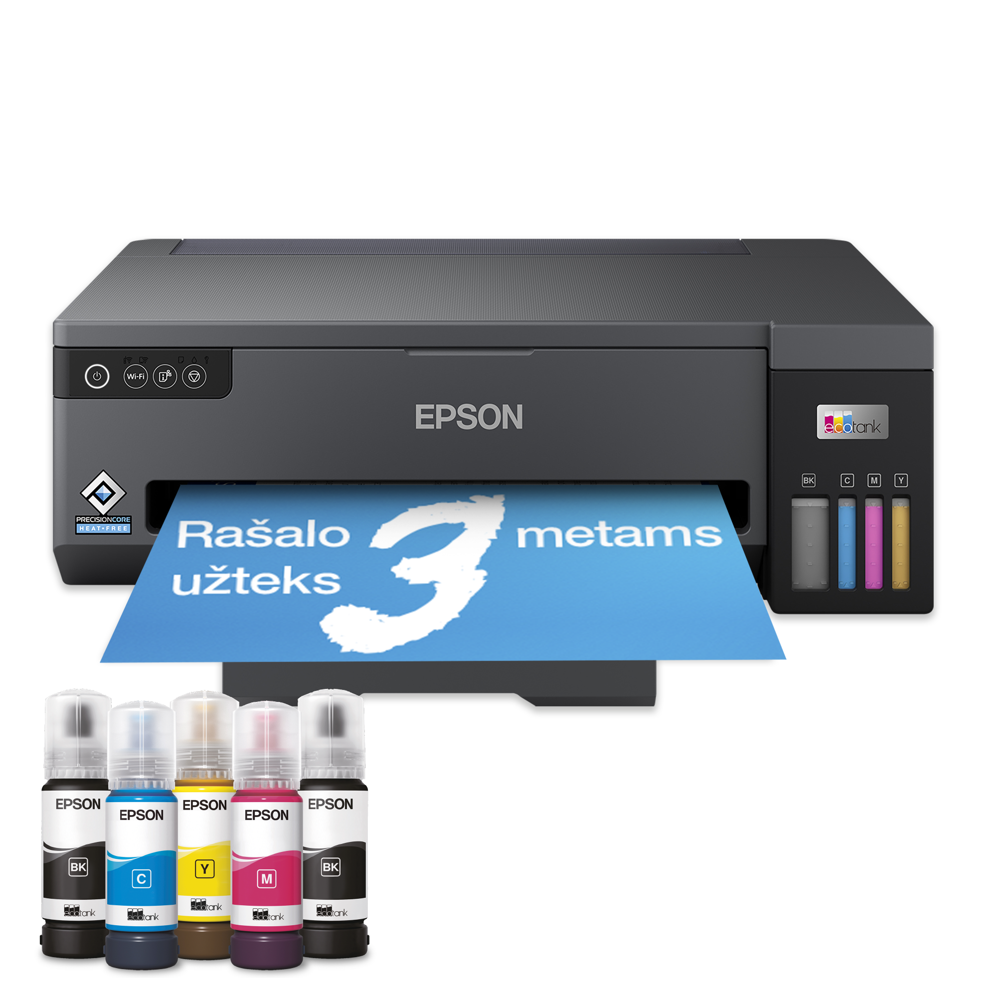 „EcoTank L11050“ daugiafunkcis A3 spausdintuvas su „Wi-Fi“ ir rašalo talpykla, kurioje rašalo yra tiek, kad pakaks iki 3 metų