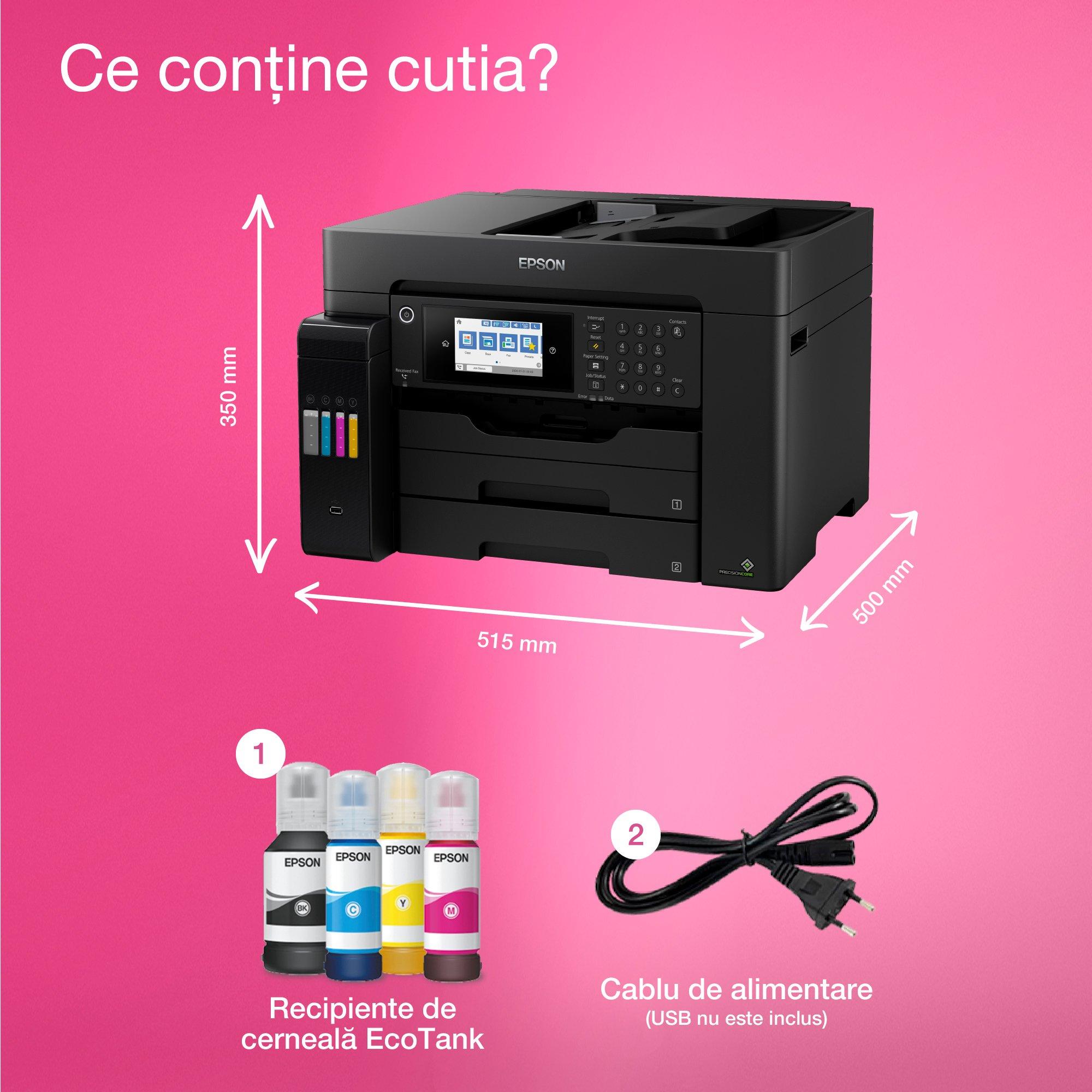 EcoTank L15150 - multifuncțional A3+, Wi-Fi, cu rezervor de cerneală și fax whats in the box
