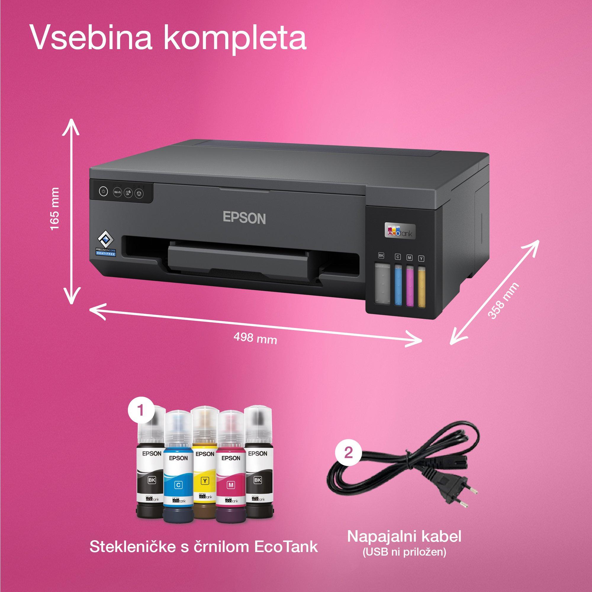 Tiskalnik A3 EcoTank L11050 s povezljivostjo Wi-Fi in sistemom posod s črnilom, z vključenim črnilom za do 3 leta uporabe* whats in the box