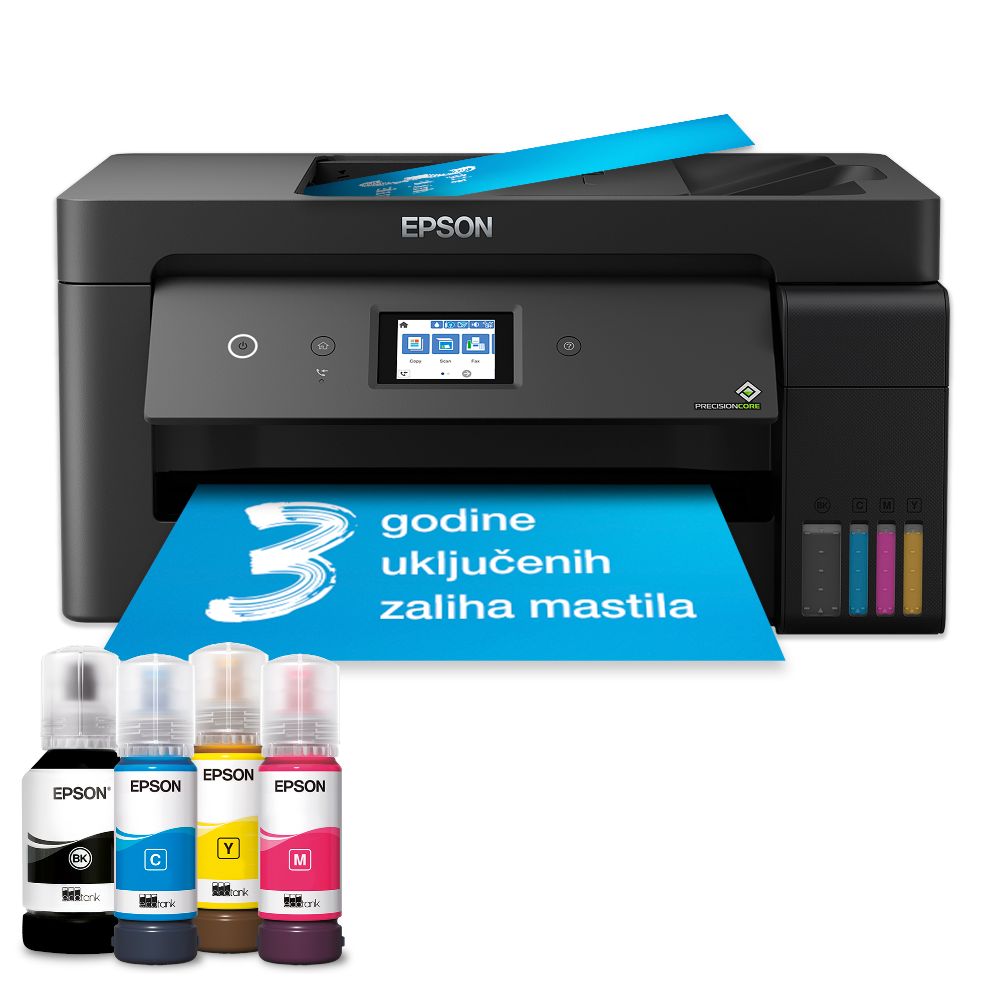 Multifunkcionalni štampač EcoTank L14150 formata A3+ sa rezervoarom za mastilo, Wi-Fi vezom i mastilom dovoljnim za do 3 godine rada