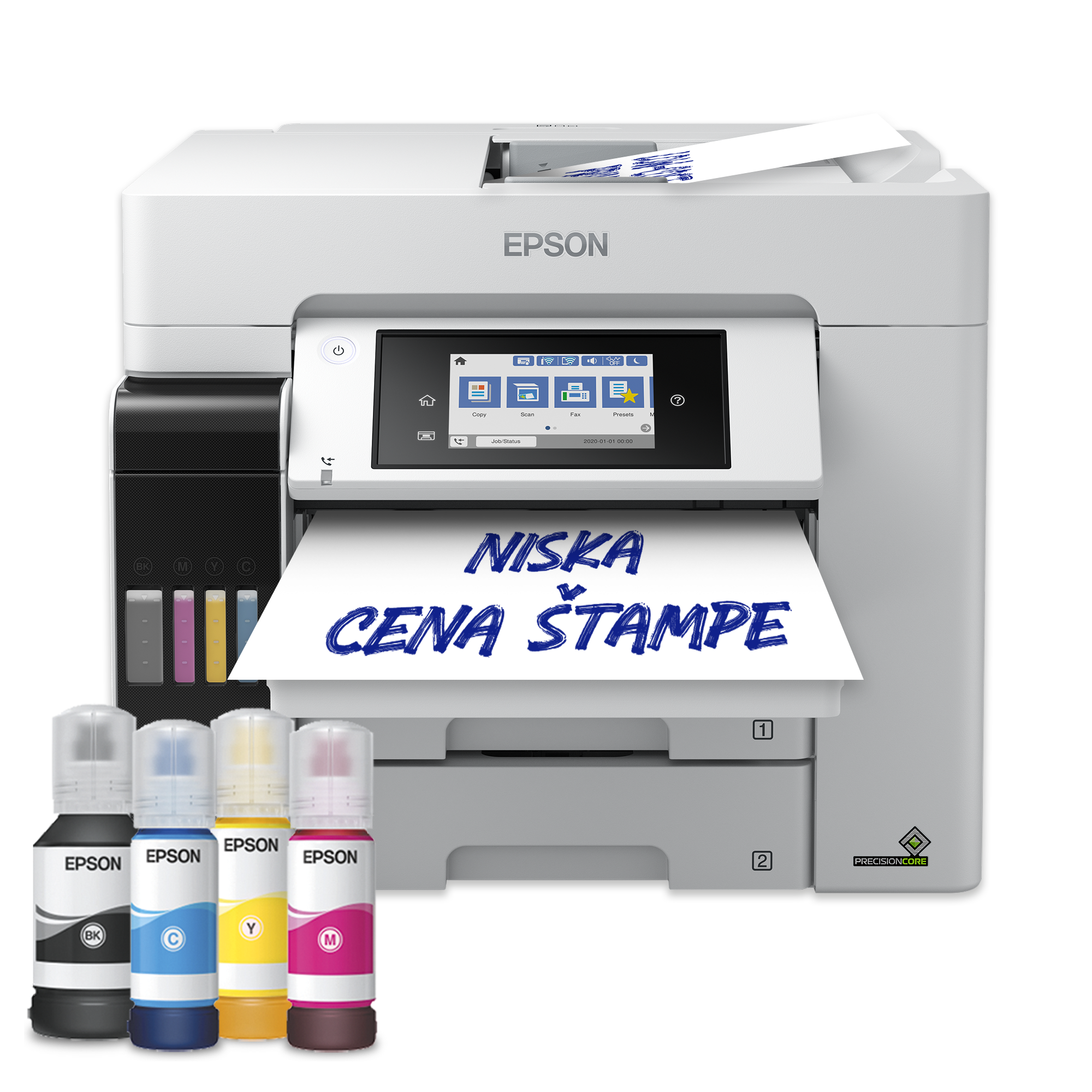 Multifunkcionalni A4 štampač EcoTank L6580 sa rezervoarom za mastilo, Wi-Fi vezom i funkcijama skeniranja, kopiranja i faksa