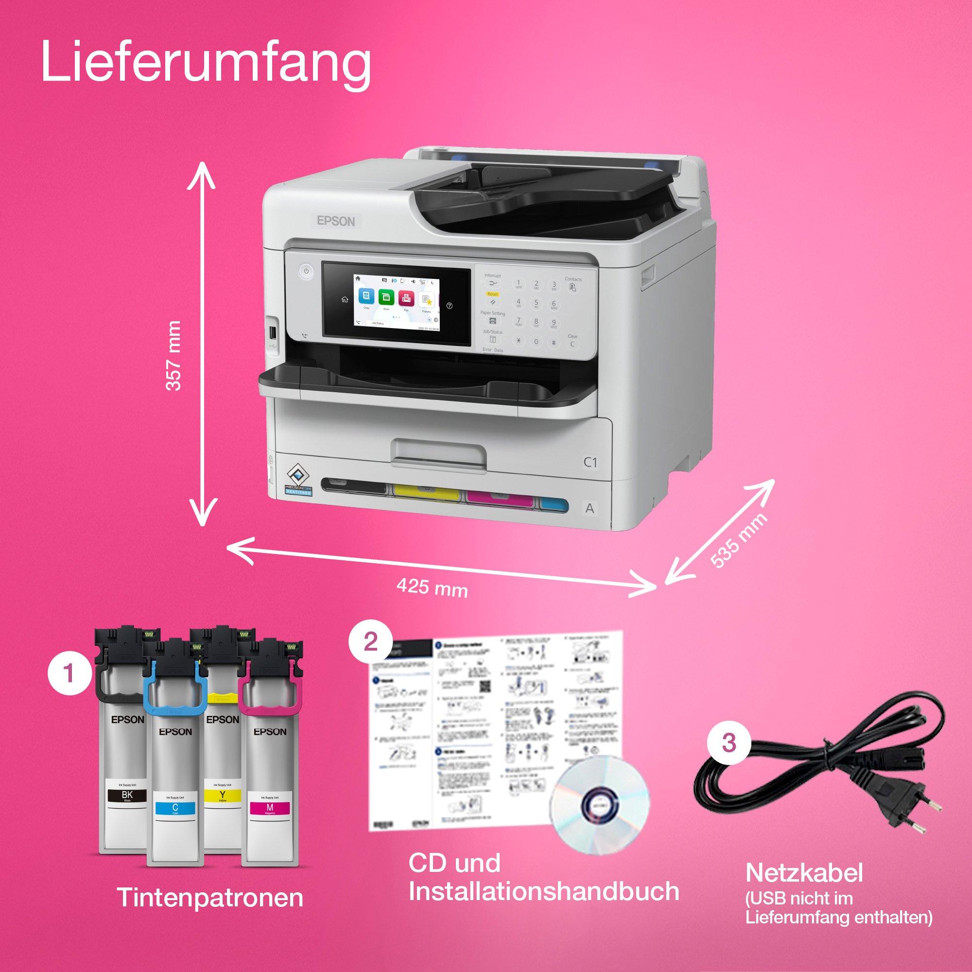 WorkForce Pro WF-C5890DWF Printer whats in the box