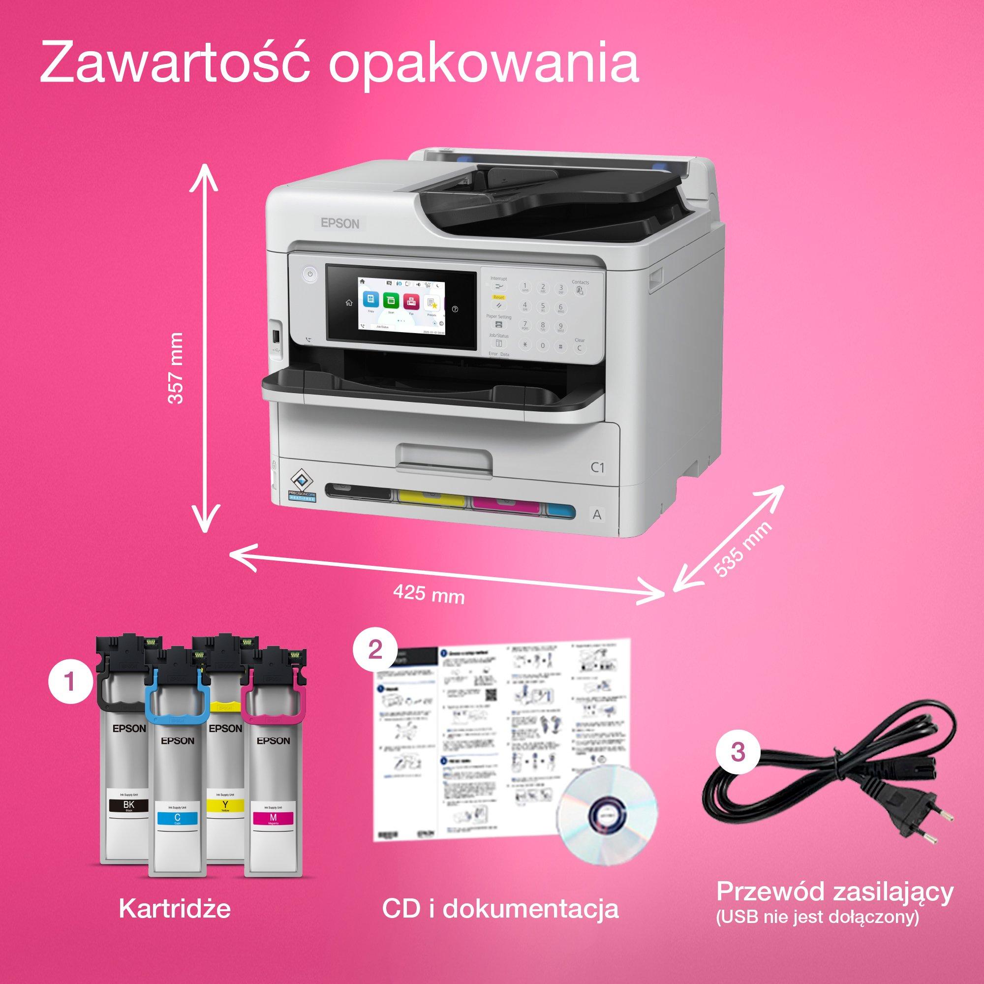 WorkForce Pro WF-C5890DWF Printer whats in the box