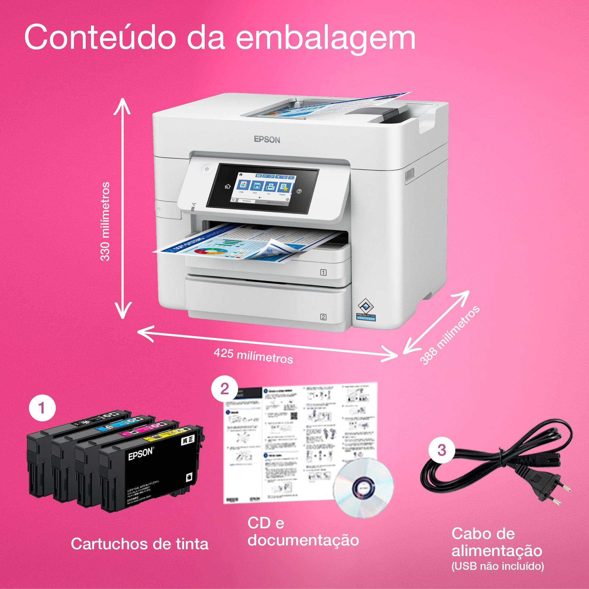 WorkForce Pro WF-C4810DTWF Printer whats in the box