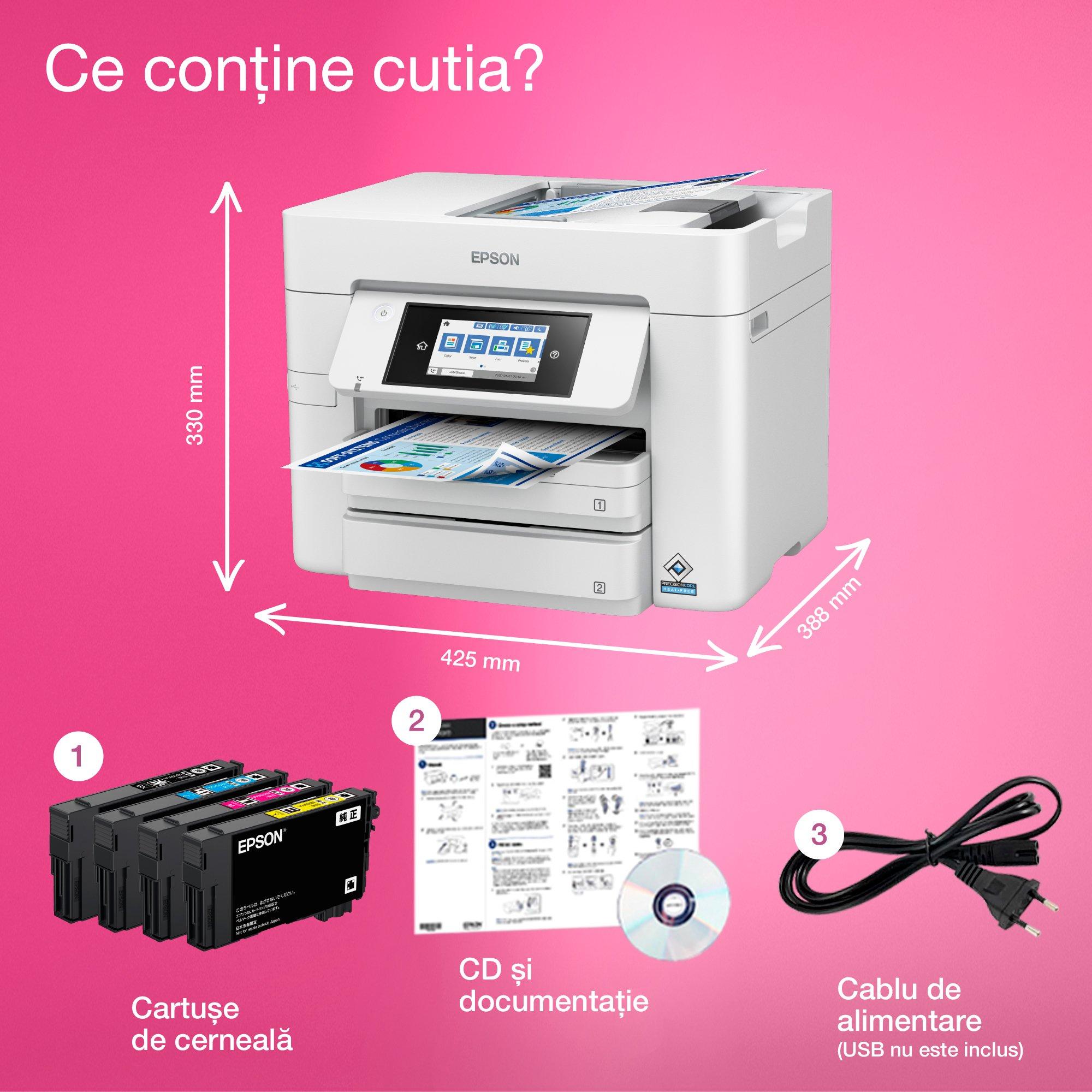 WorkForce Pro WF-C4810DTWF Printer whats in the box