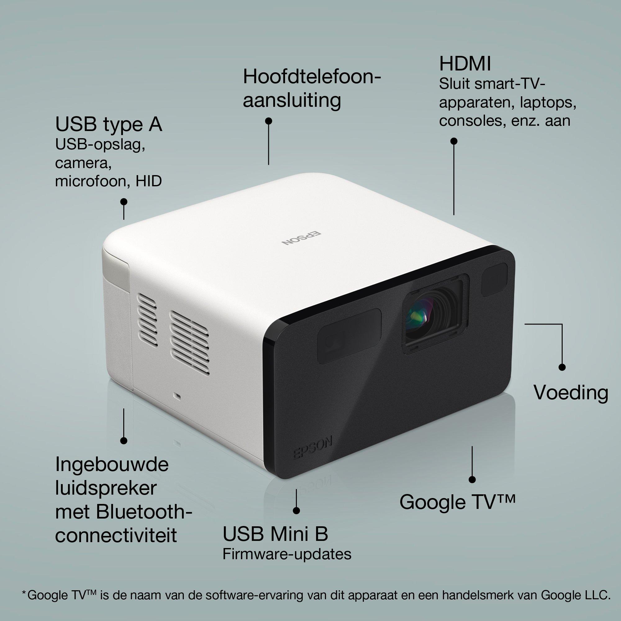 Epson EF-21W, mini-laserprojector, 1.000 lumen, scherm tot 150