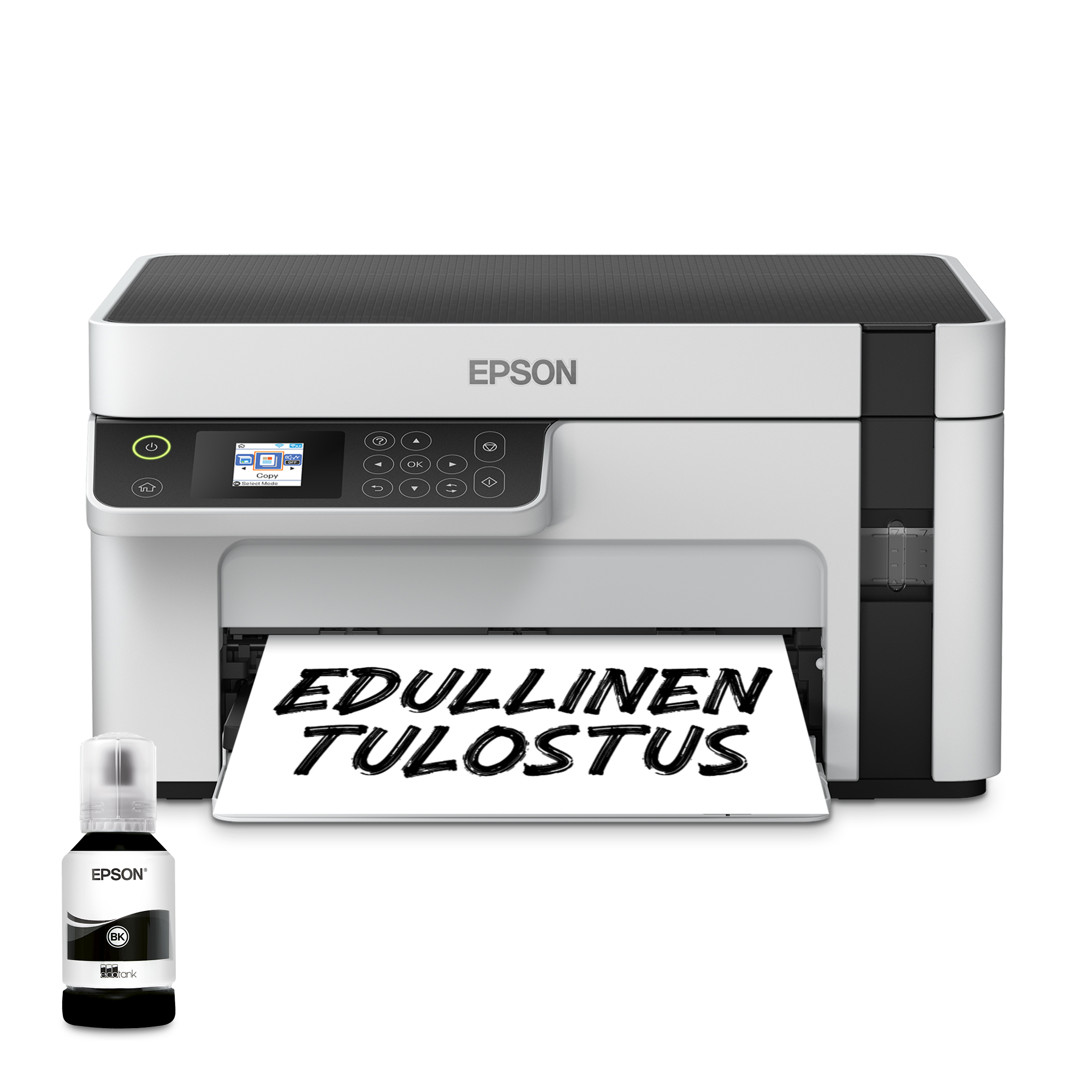 EcoTank ET-M2120 A4-mustavalkomonitoimitulostin – Wi-Fi ja mustesäiliö