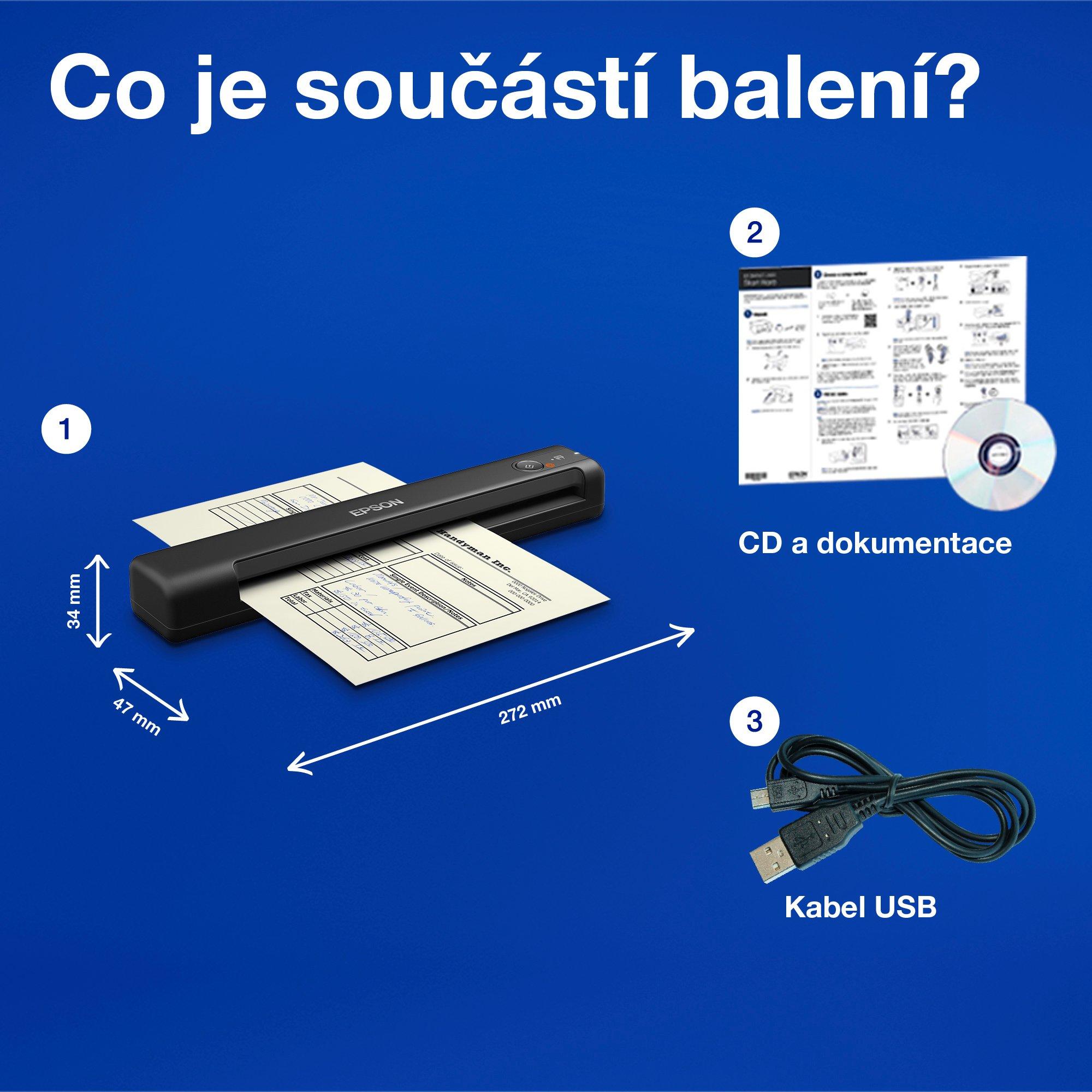 Epson Workforce ES-50 whats in the box